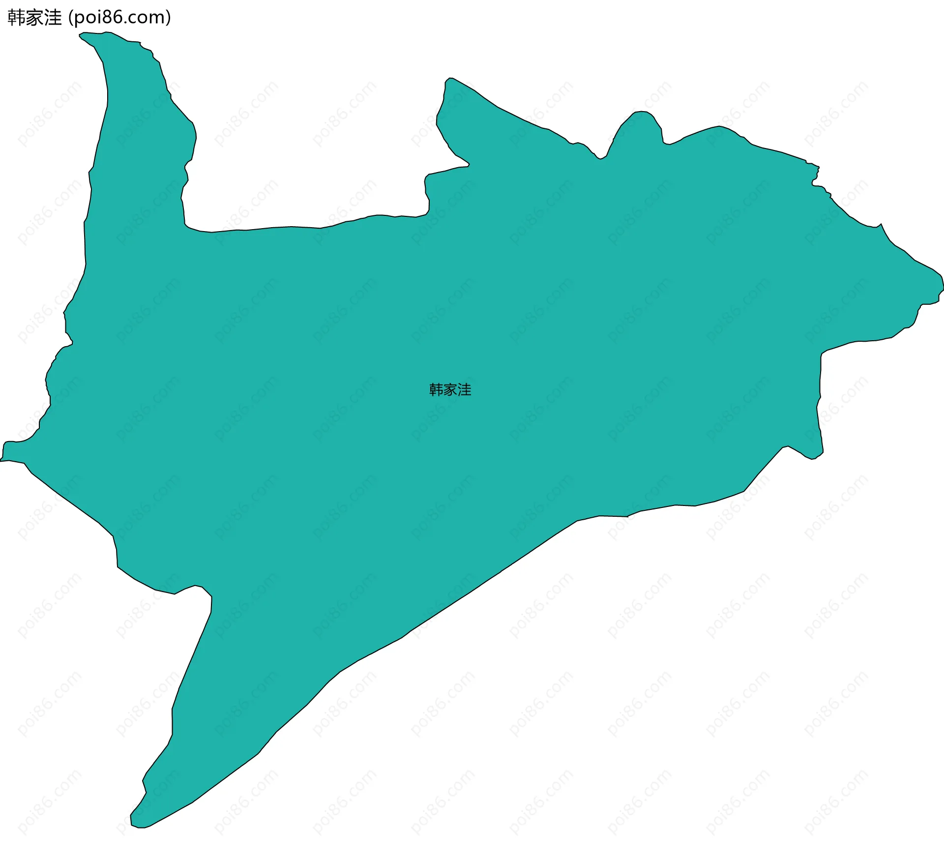 韩家洼边界地图