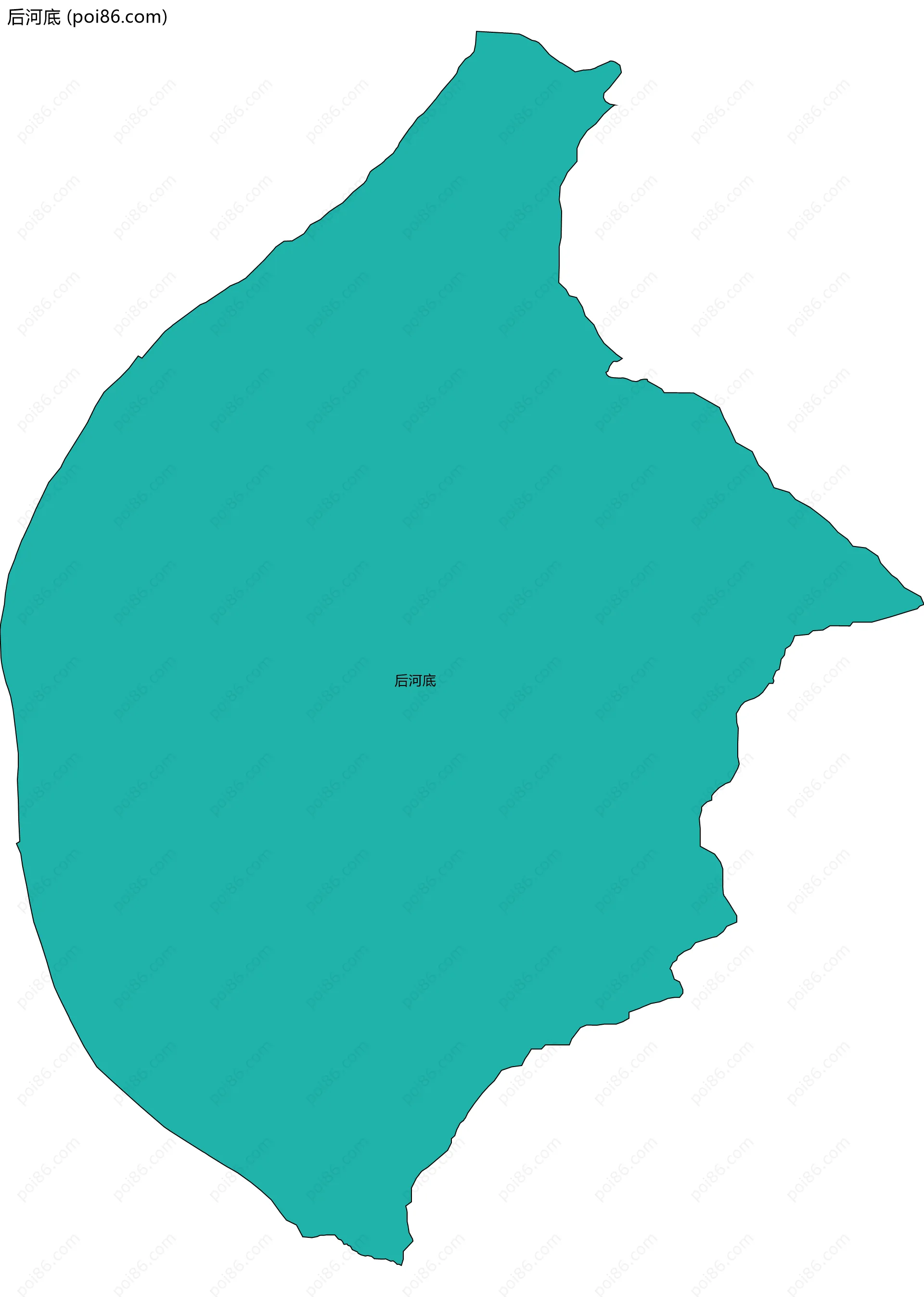 后河底边界地图