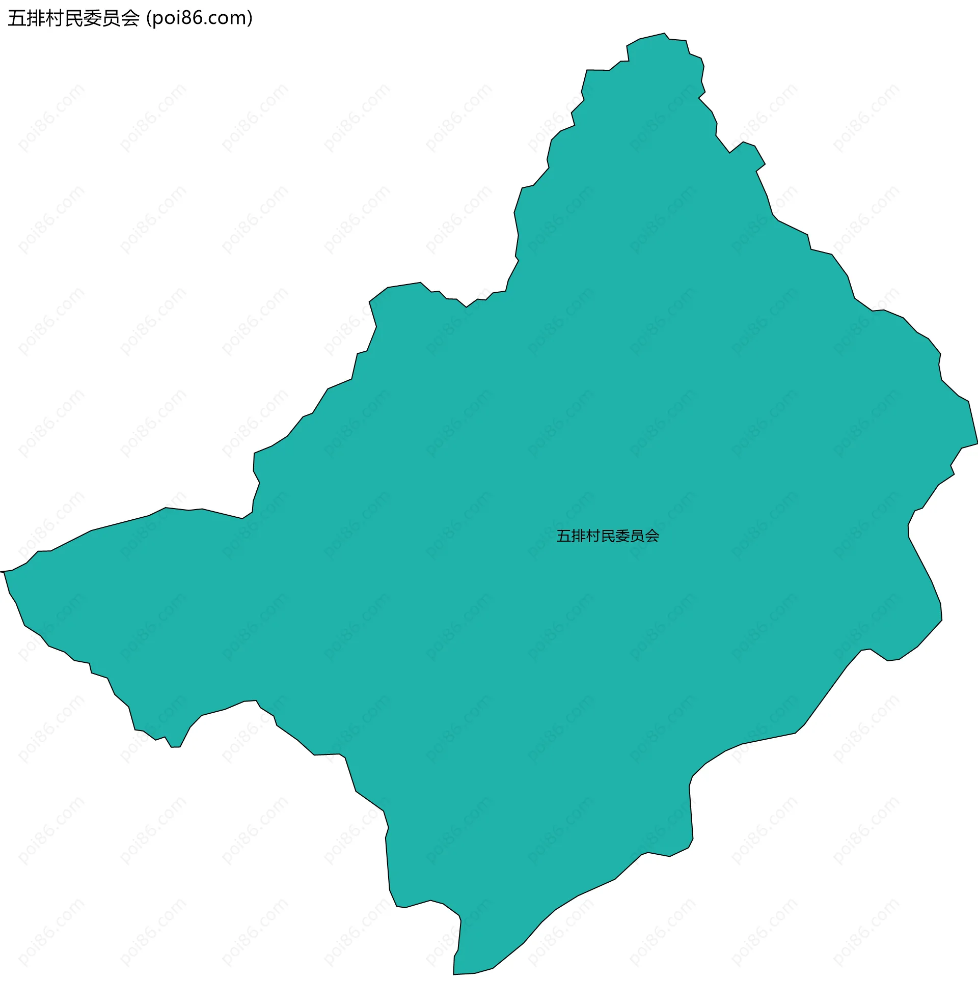 五排村民委员会边界地图