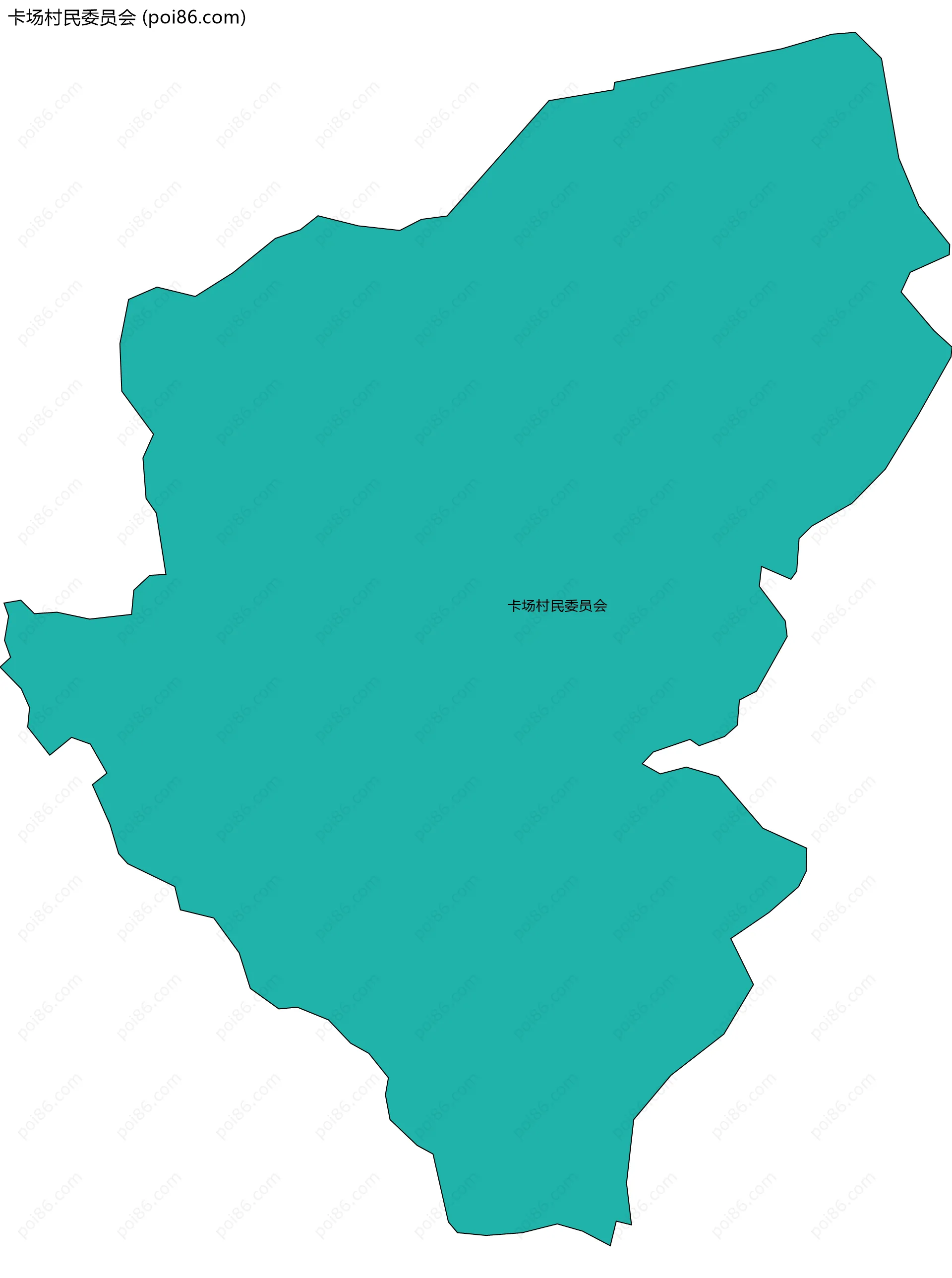 卡场村民委员会边界地图