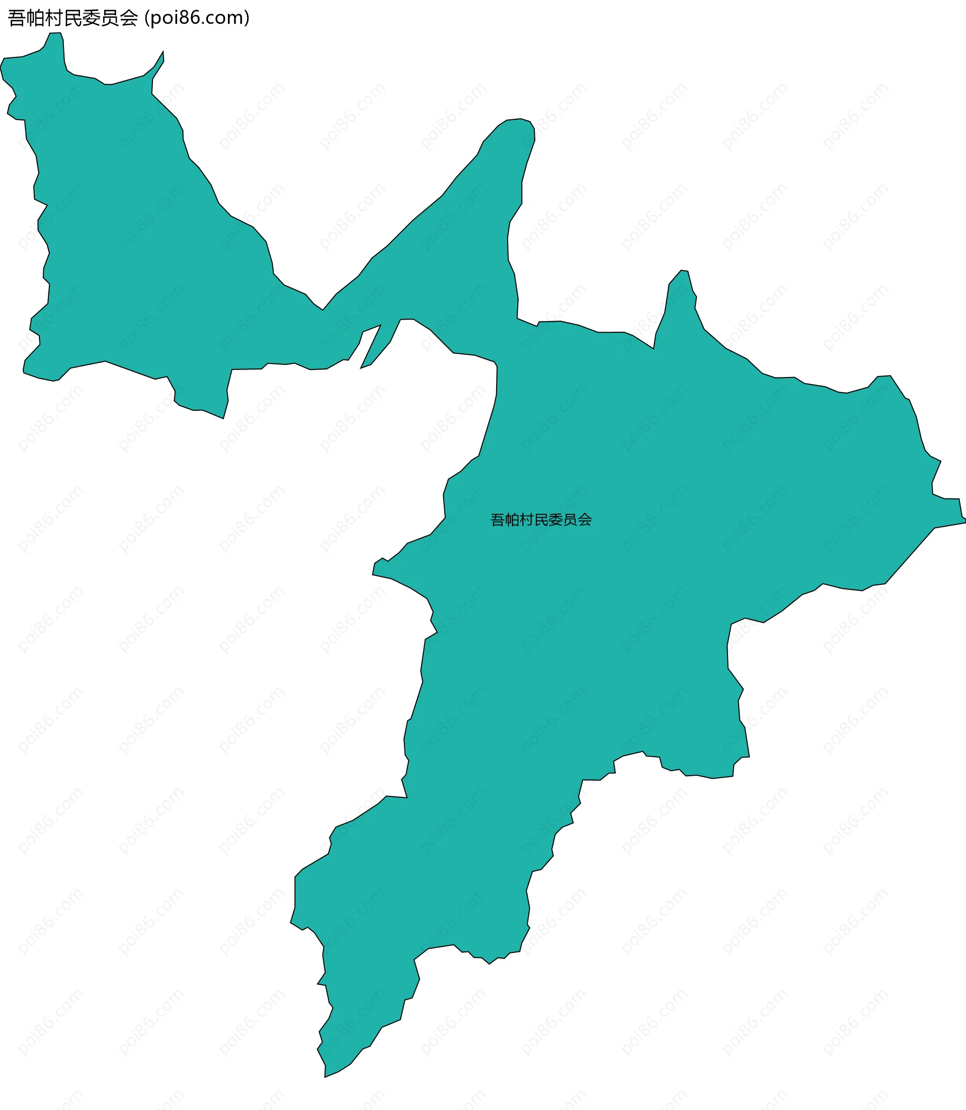 吾帕村民委员会边界地图