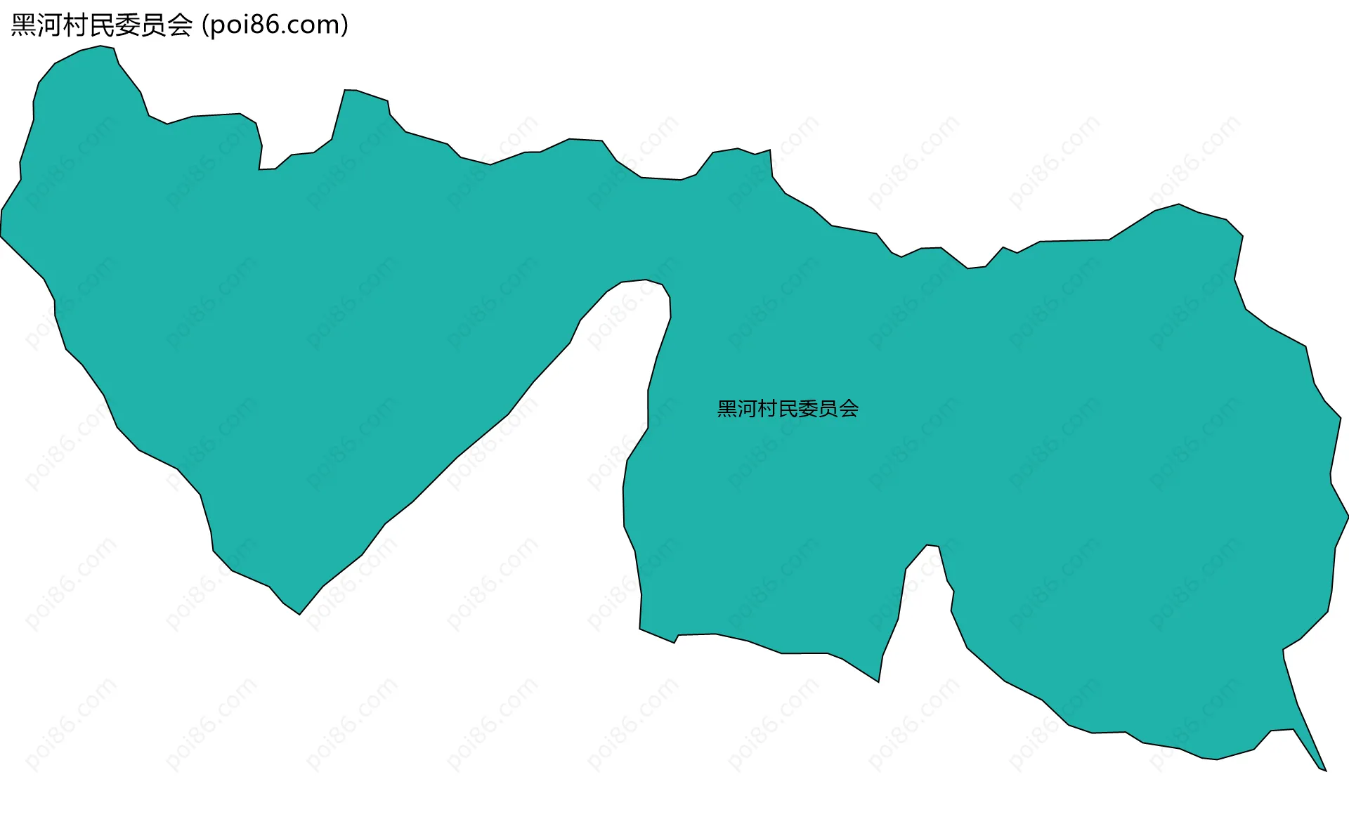 黑河村民委员会边界地图