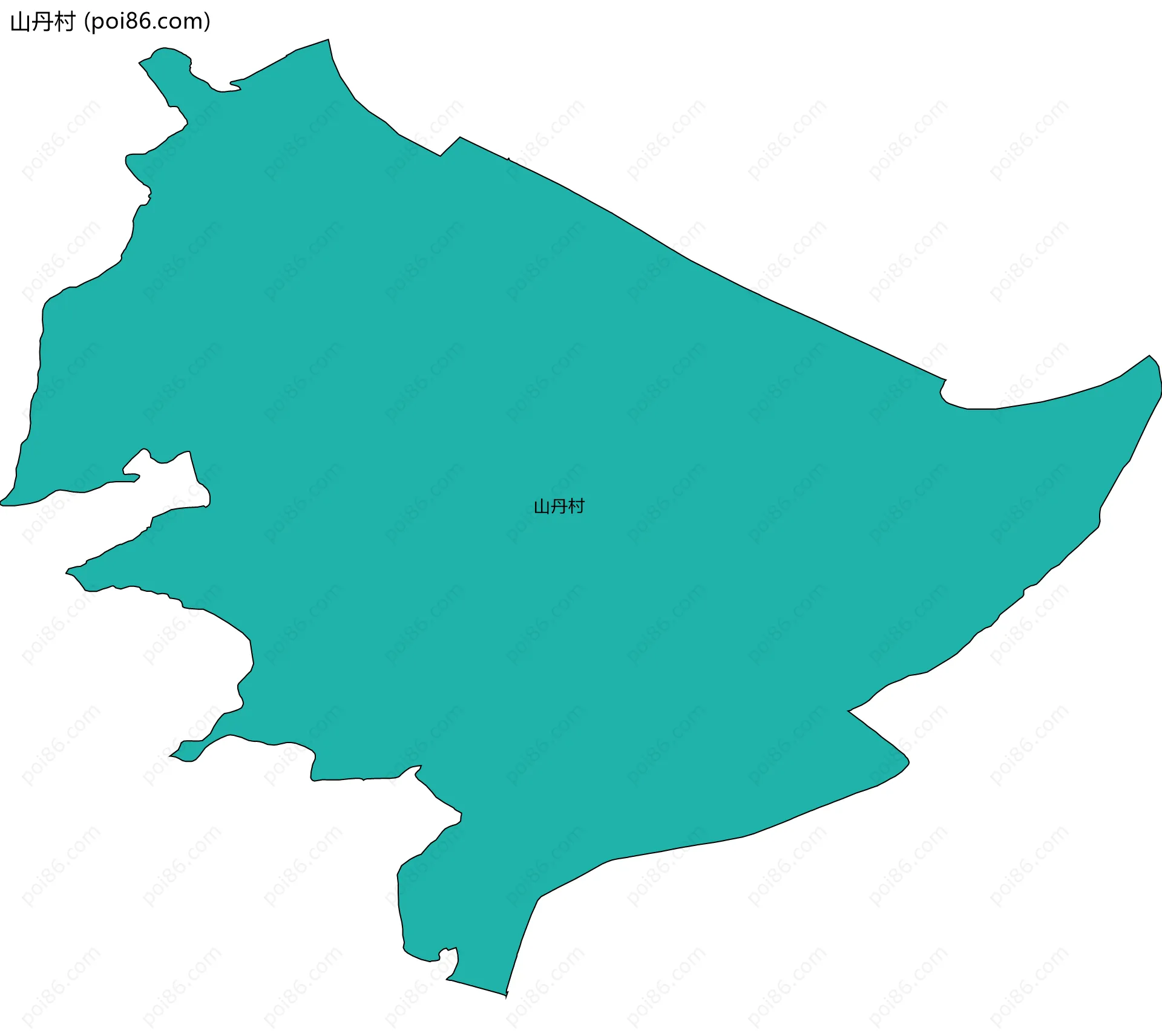山丹村边界地图