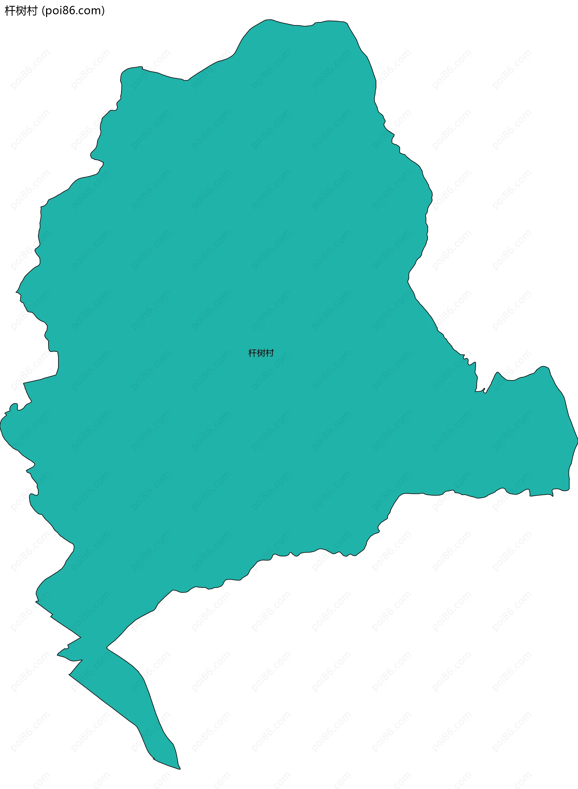 杆树村边界地图