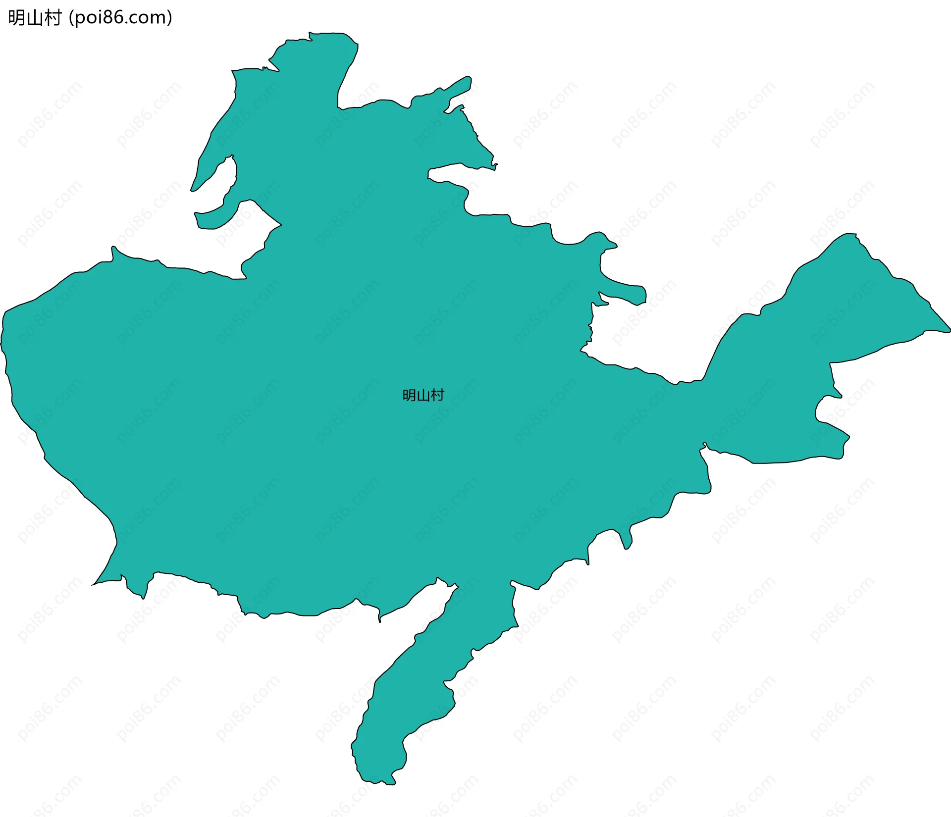 明山村边界地图