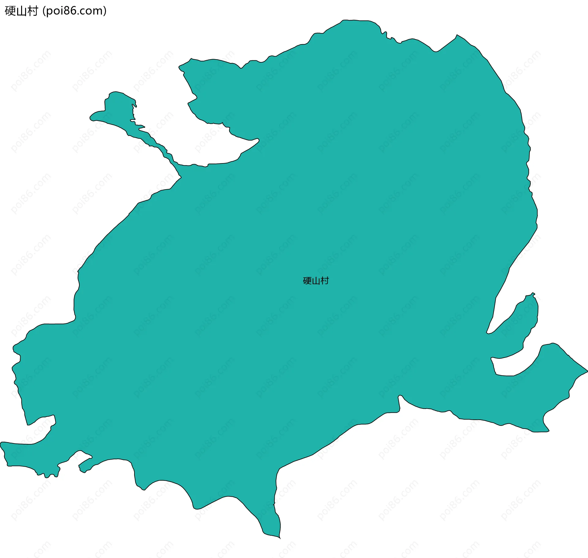 硬山村边界地图