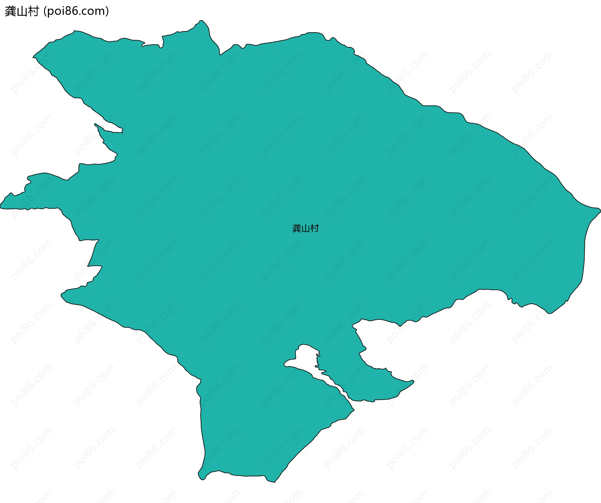 龚山村边界地图