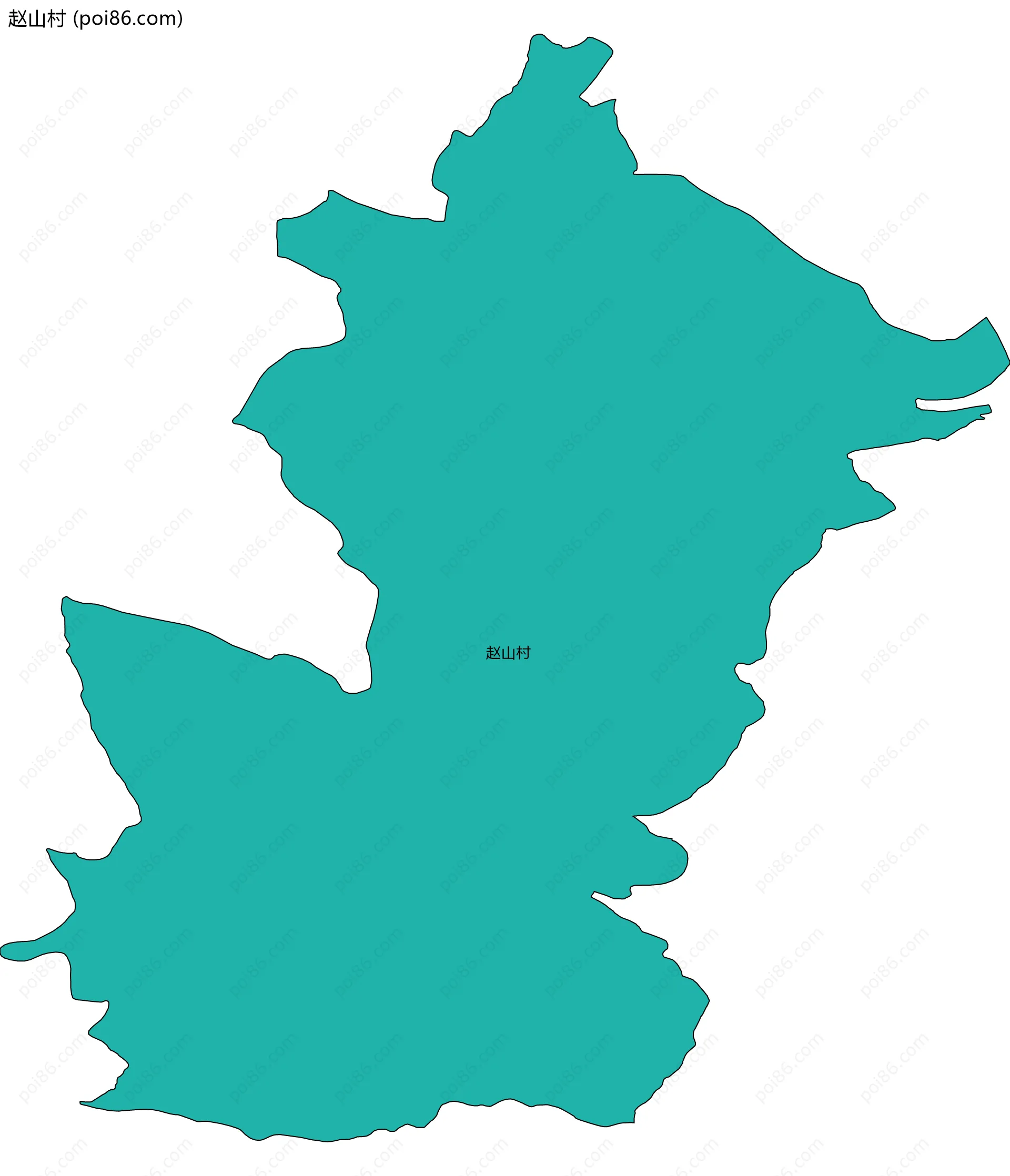 赵山村边界地图