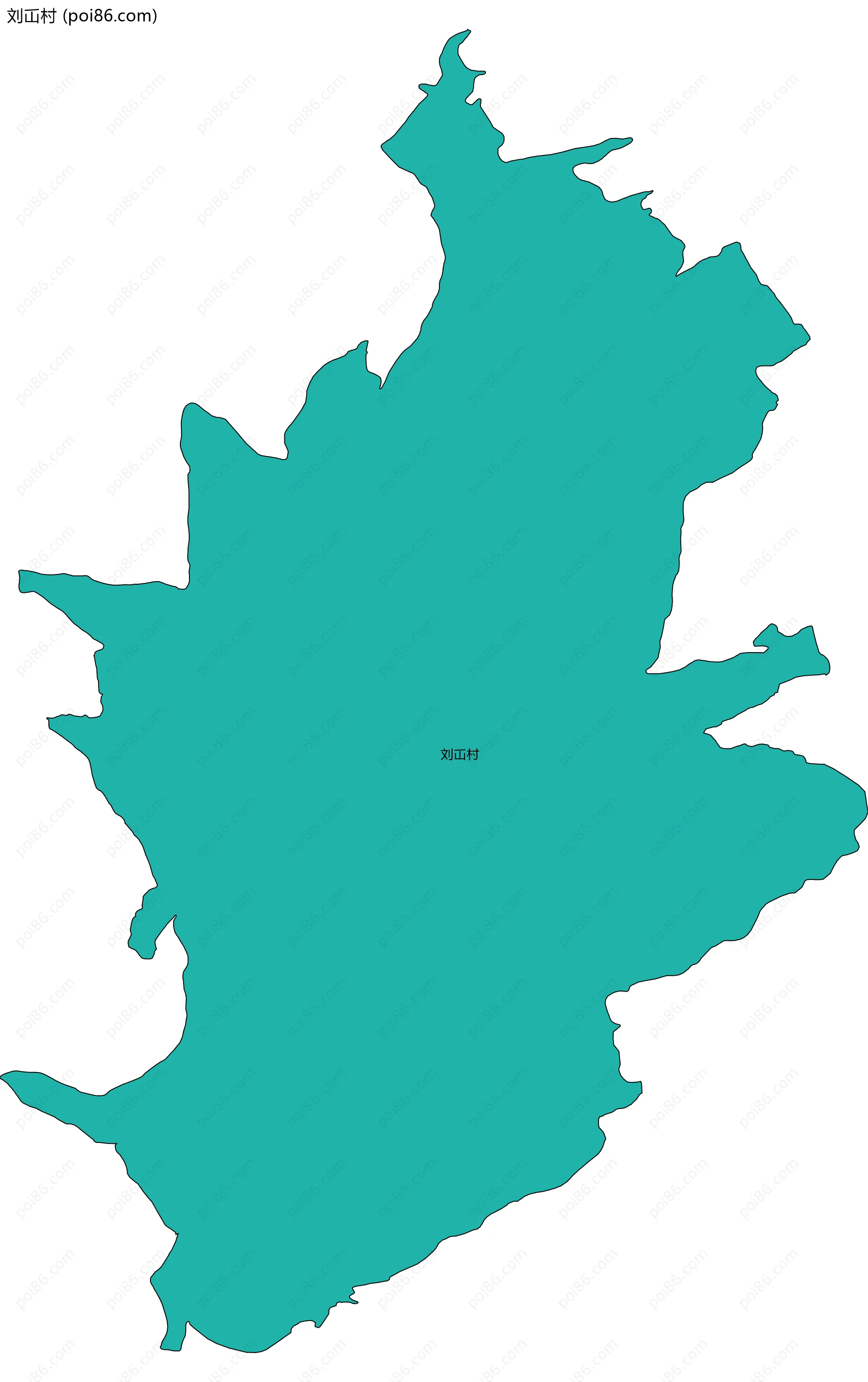 刘屲村边界地图