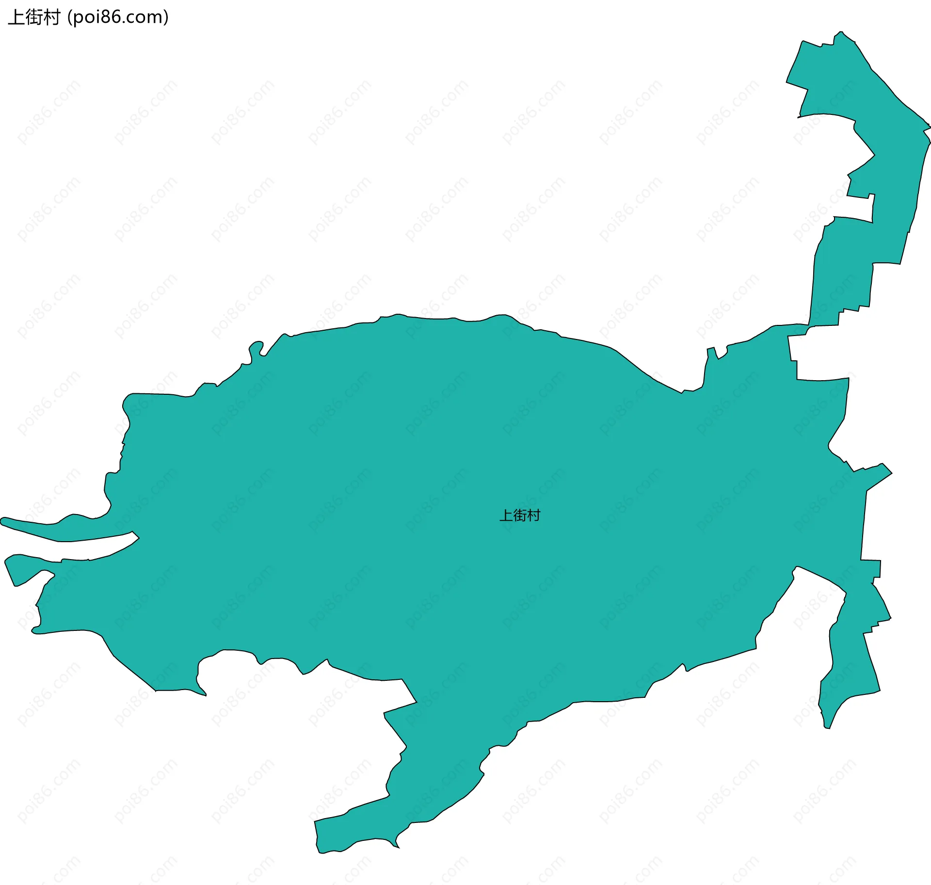 上街村边界地图