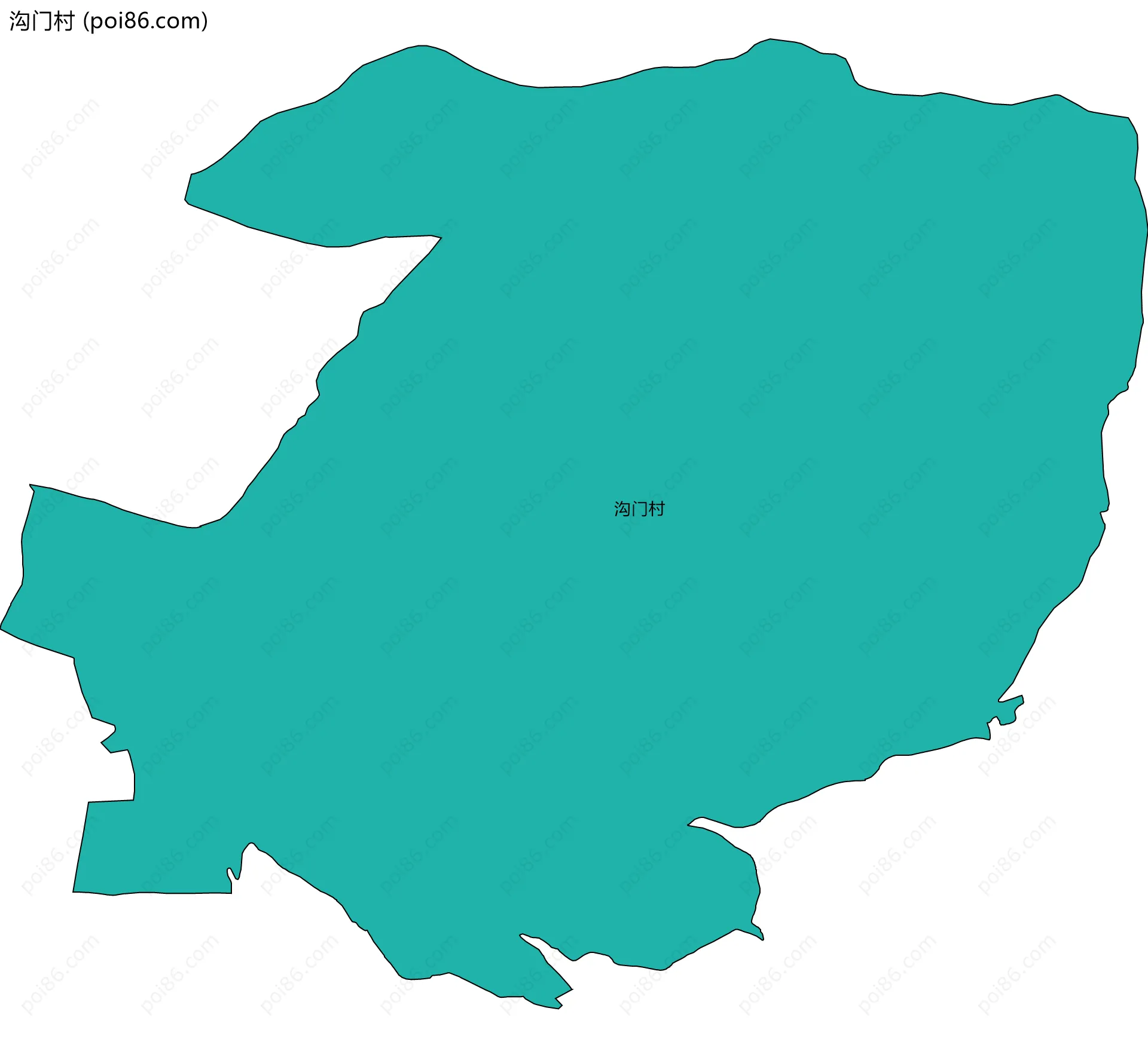 沟门村边界地图