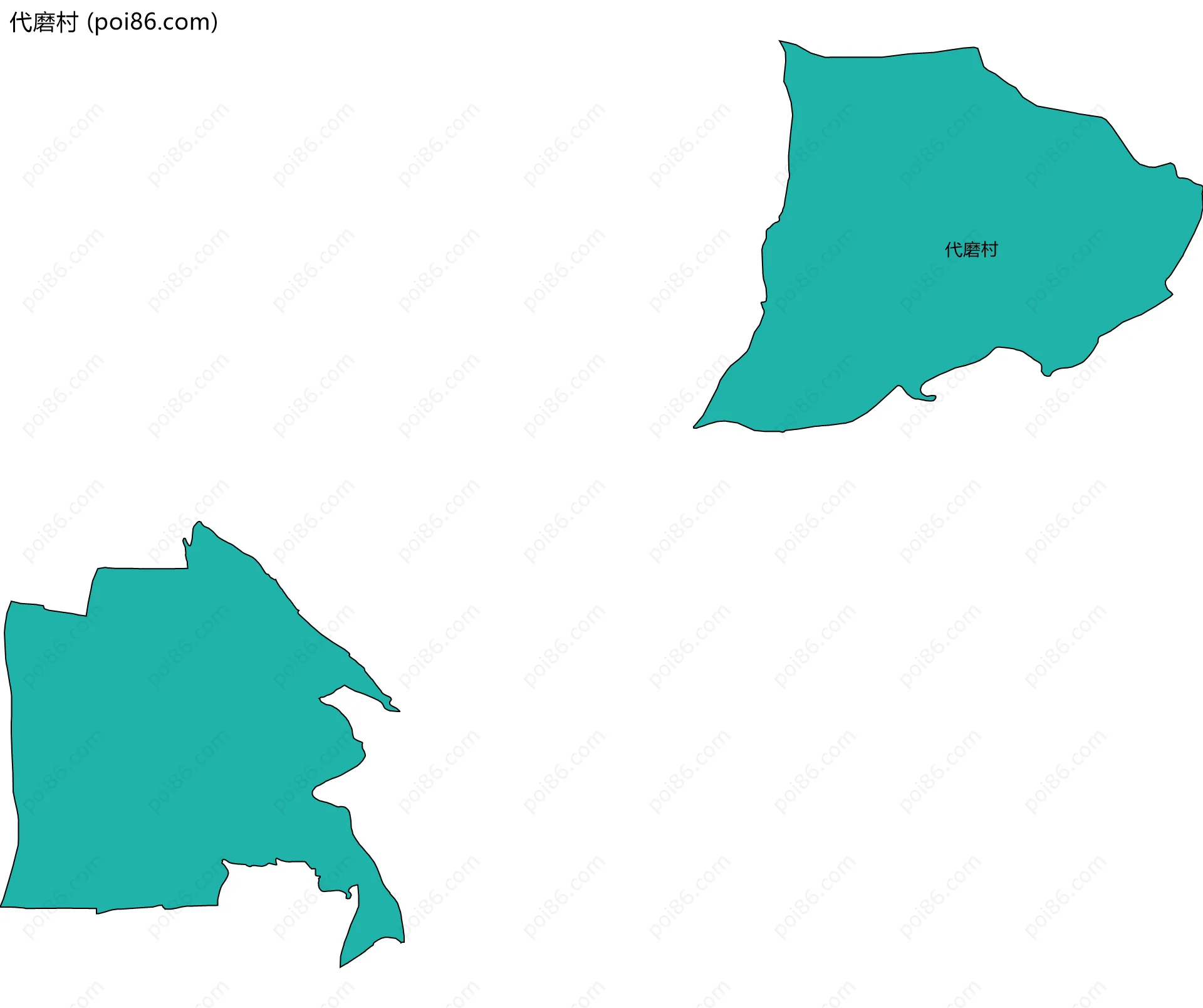 代磨村边界地图