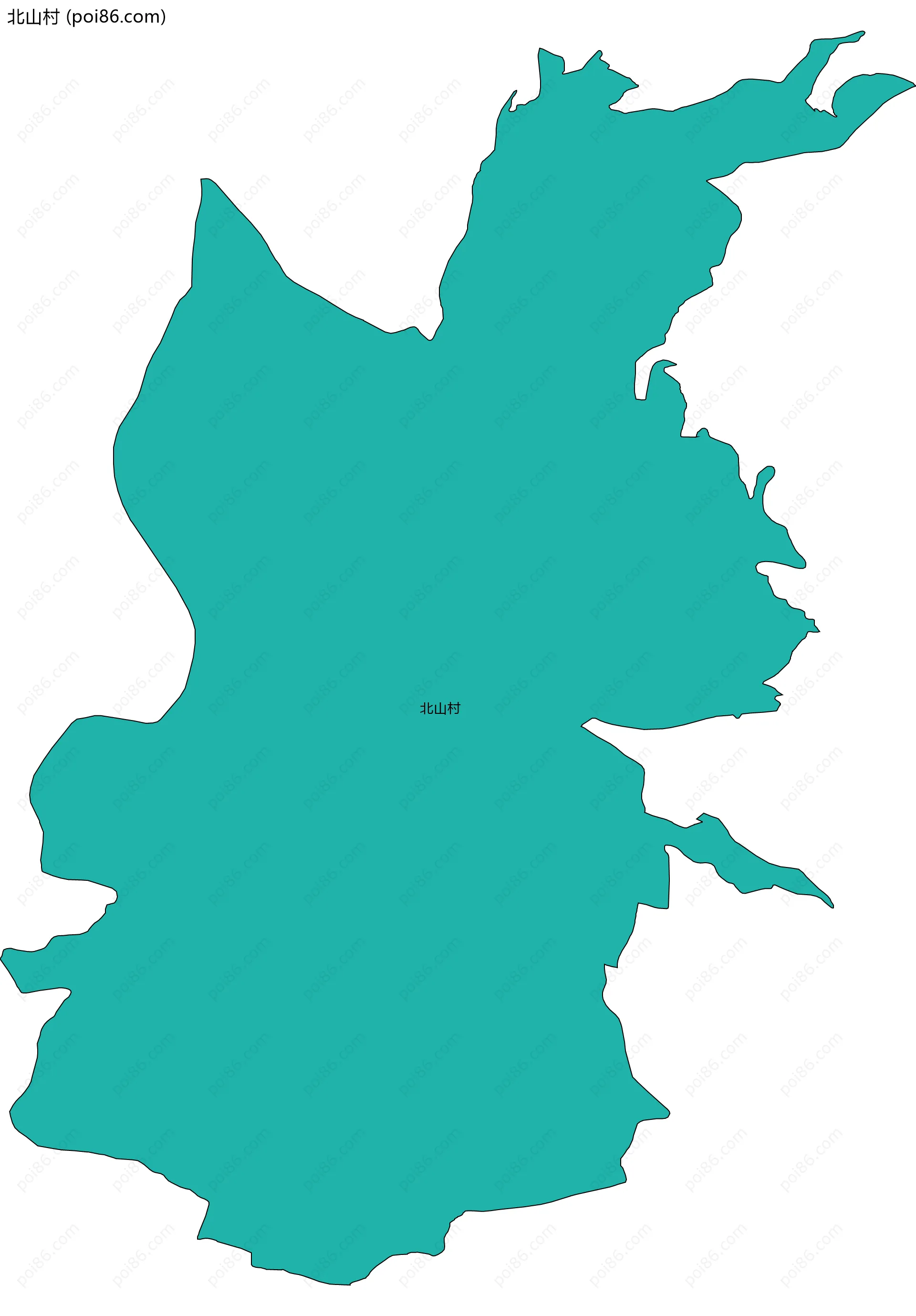 北山村边界地图