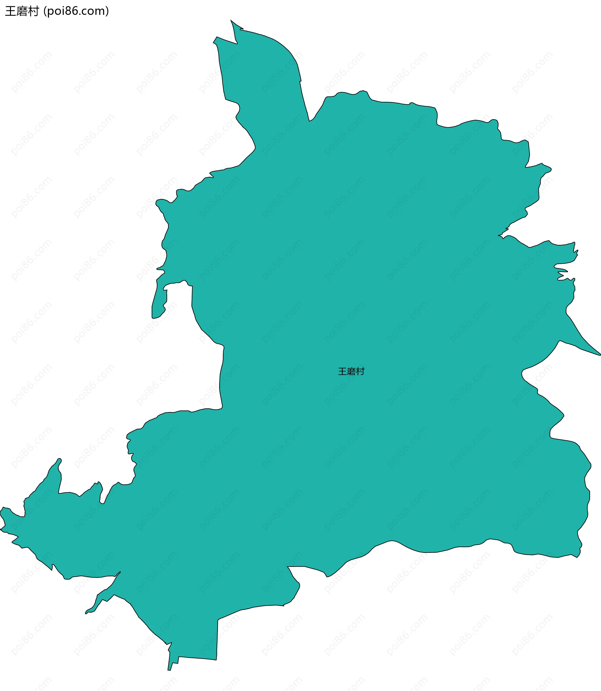 王磨村边界地图