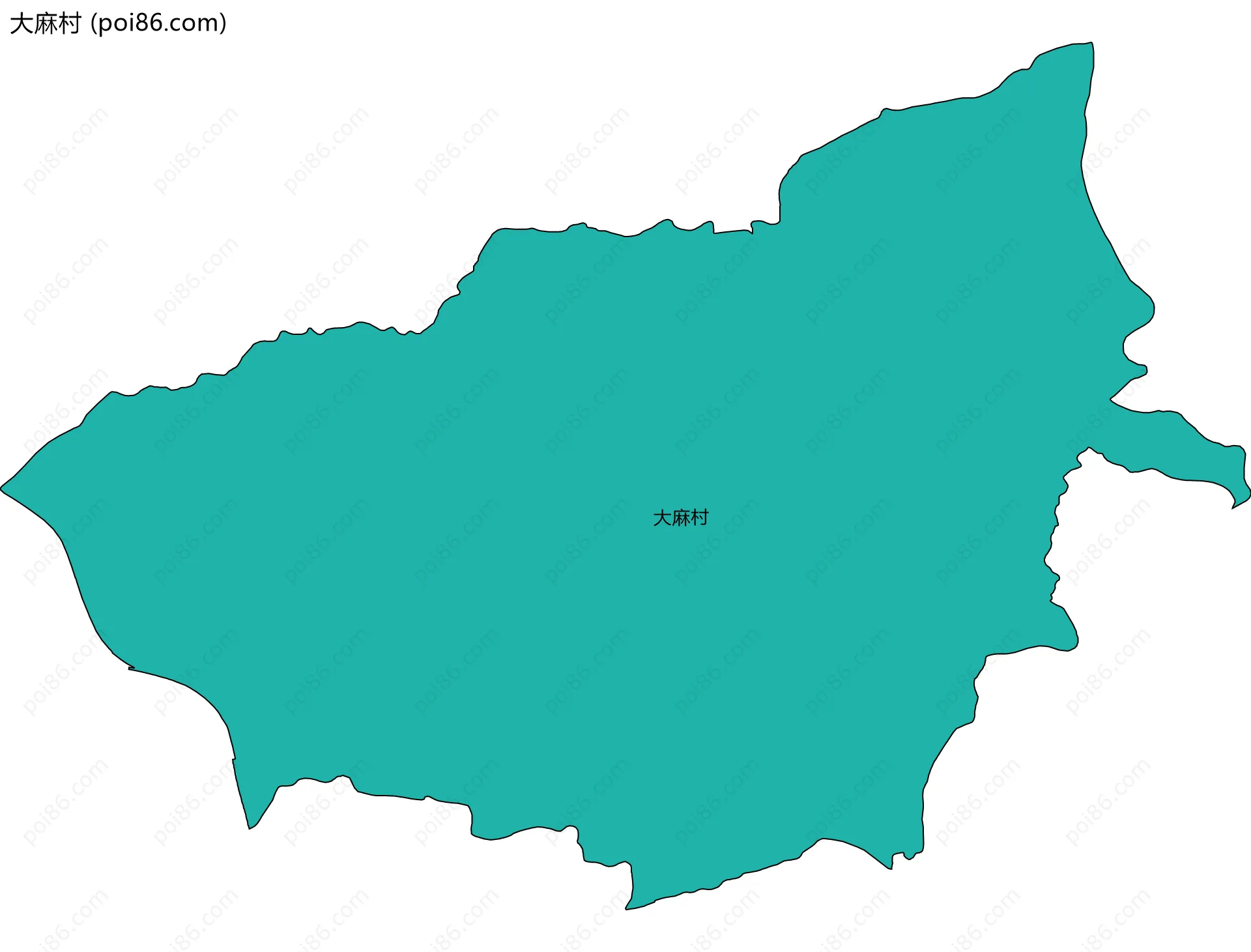 大麻村边界地图