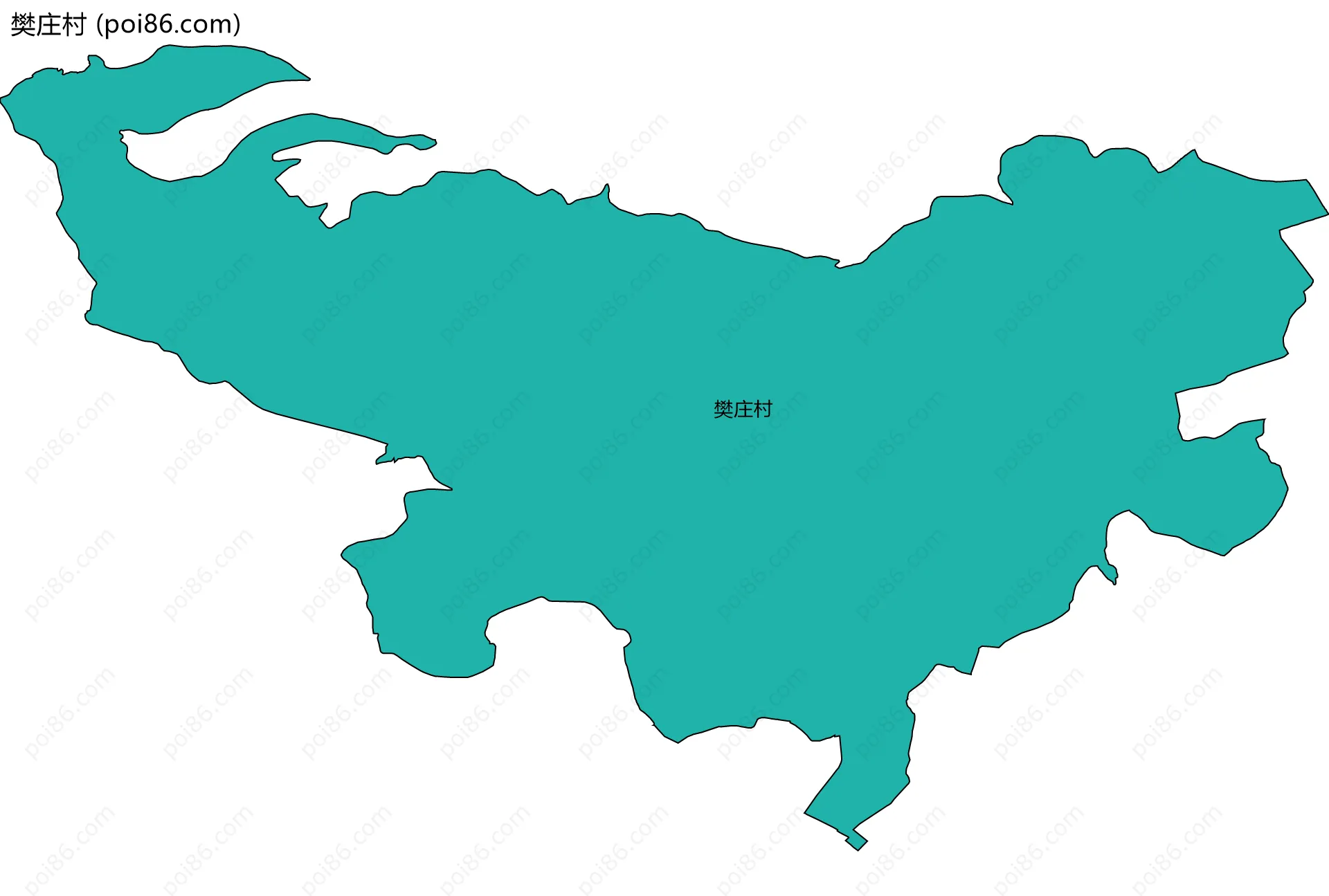 樊庄村边界地图