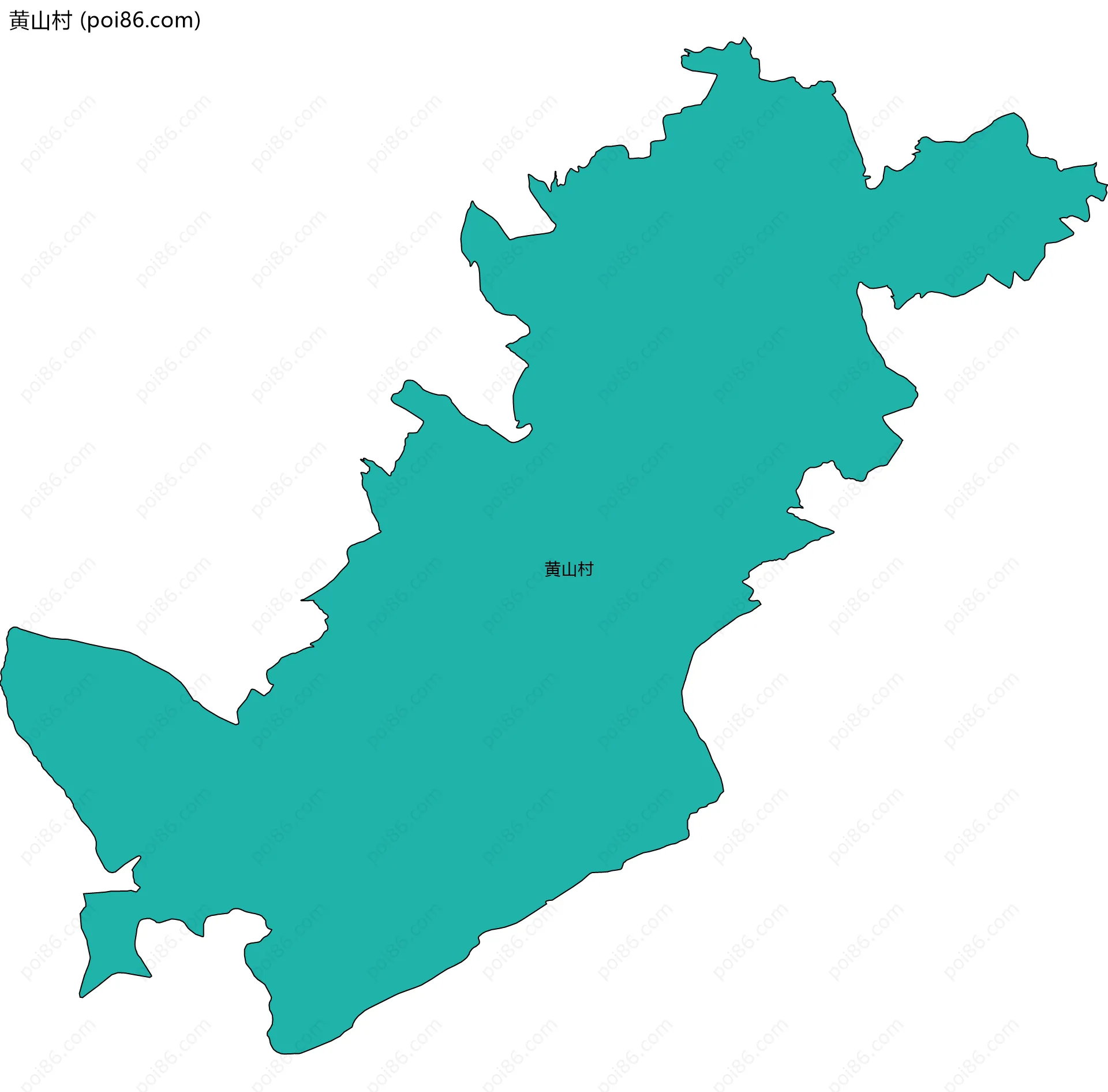 黄山村边界地图
