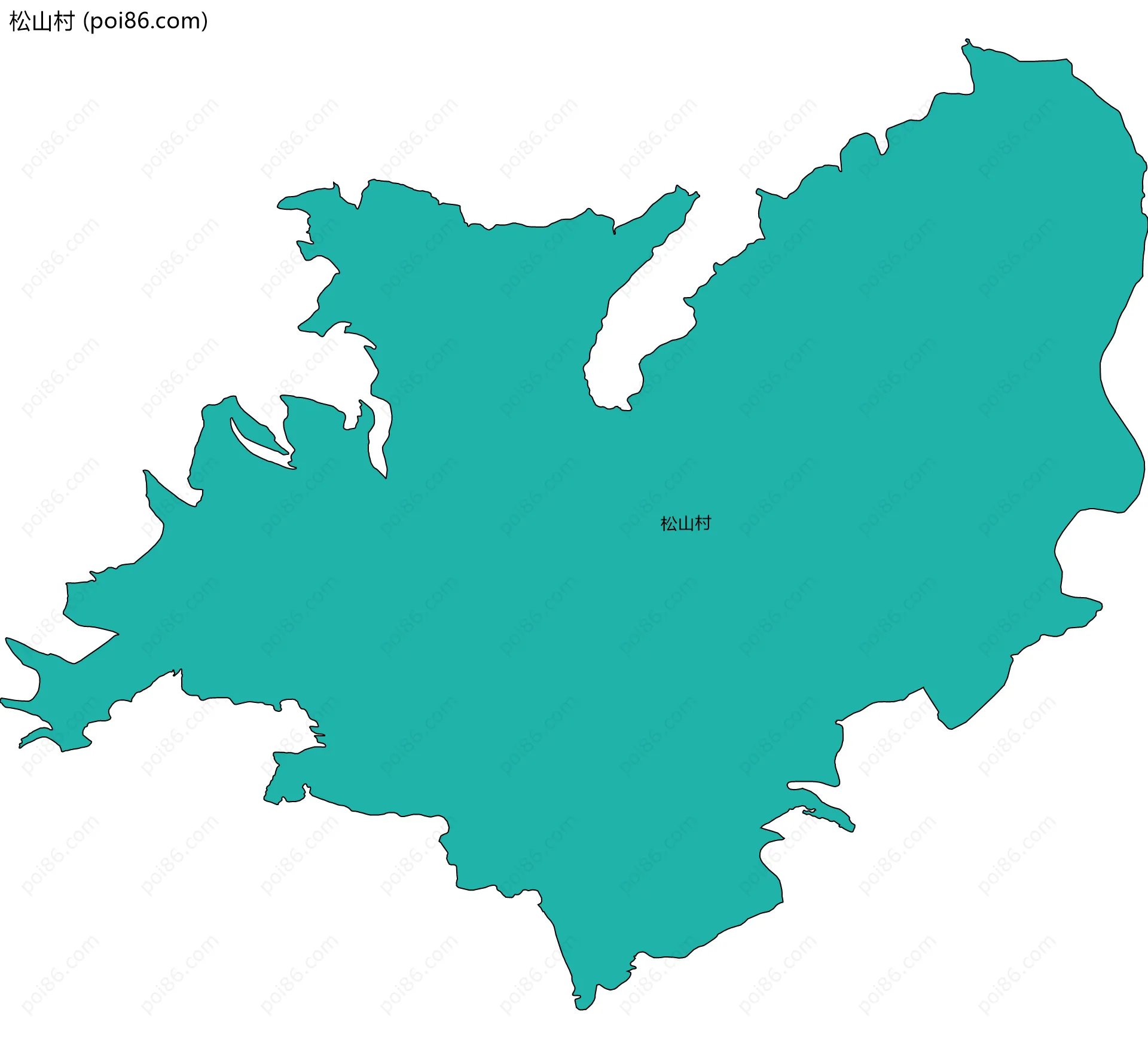 松山村边界地图