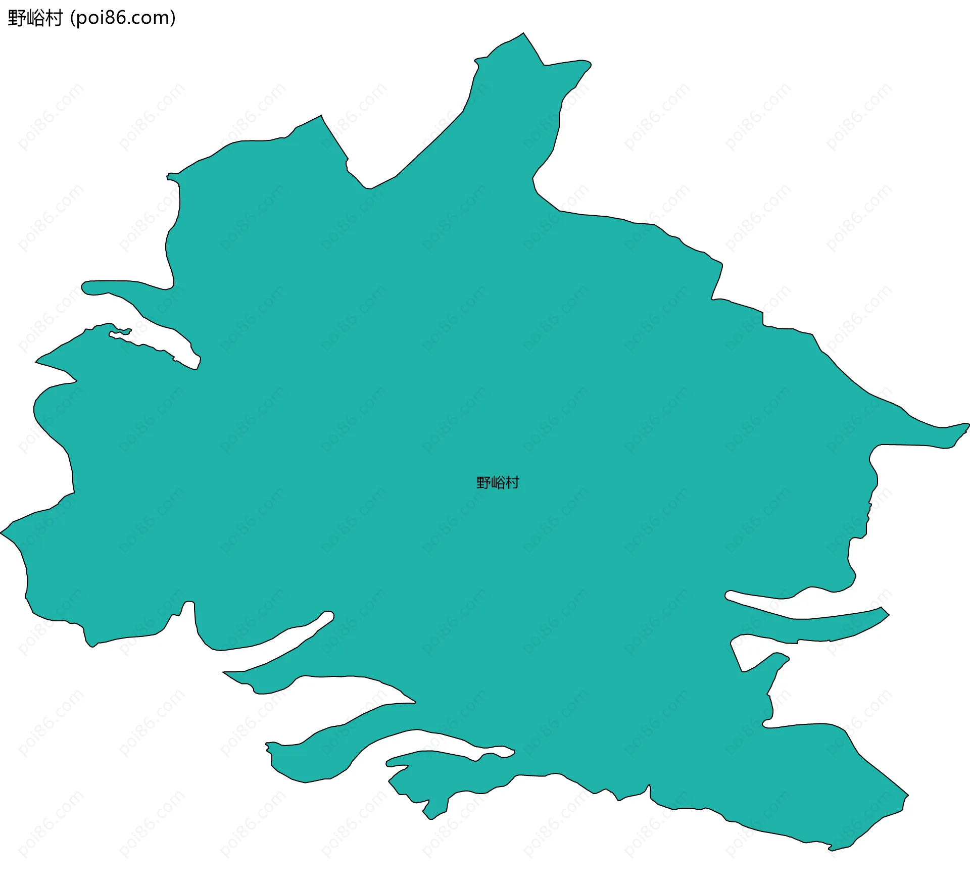 野峪村边界地图