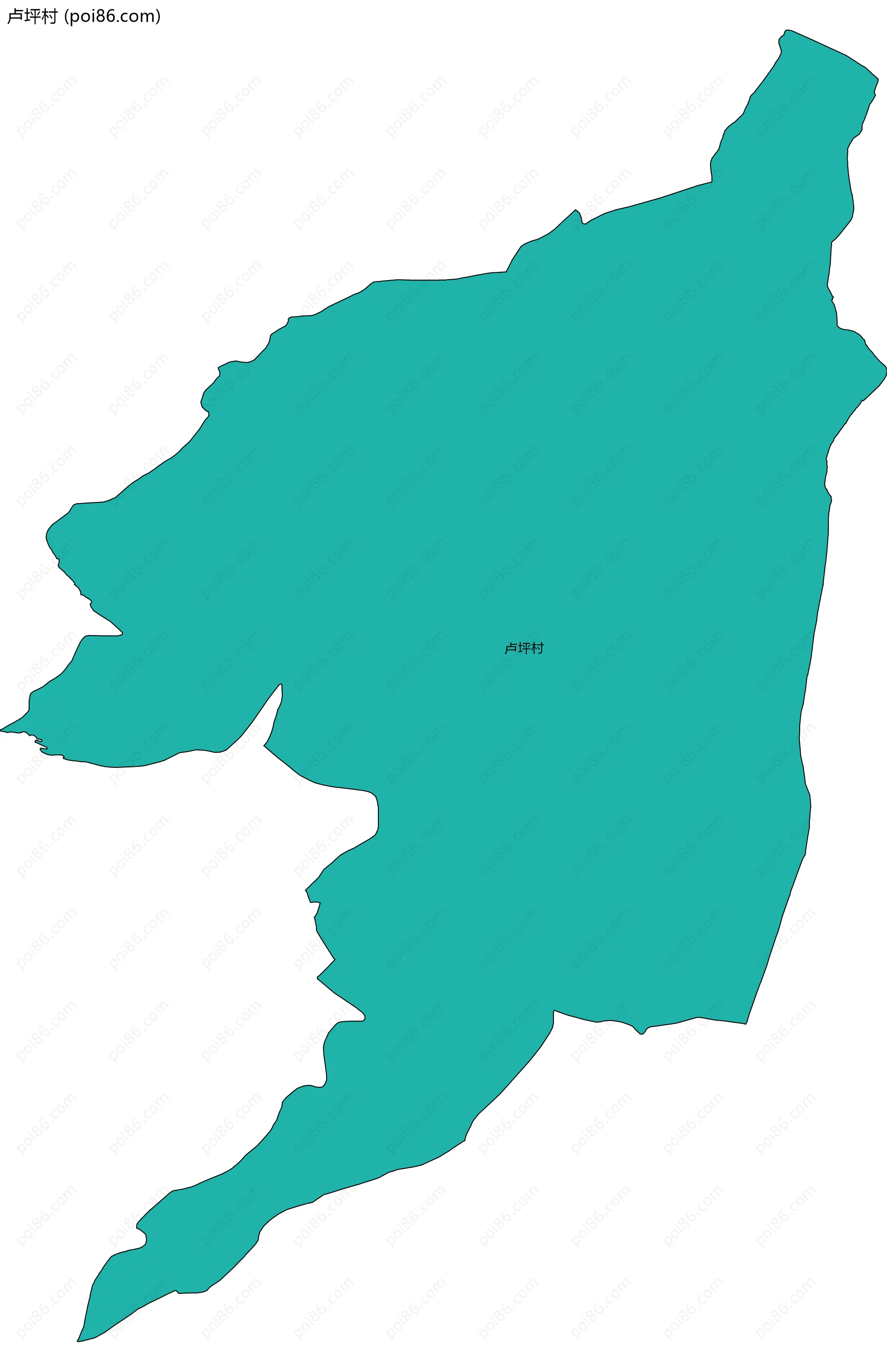 卢坪村边界地图