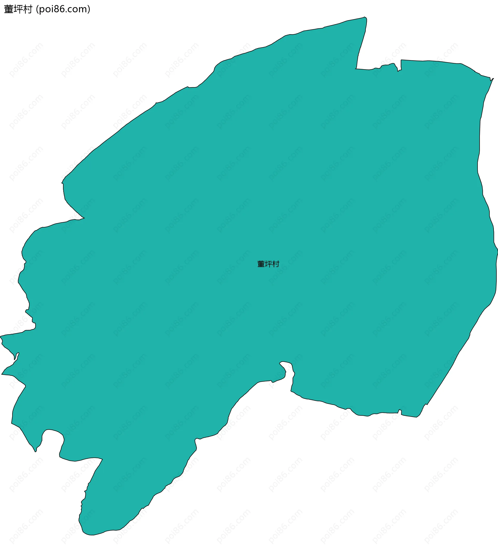 董坪村边界地图