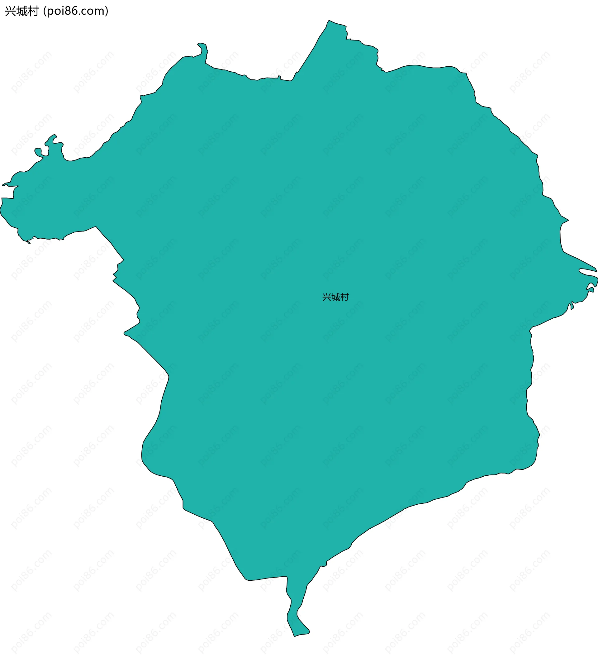 兴城村边界地图