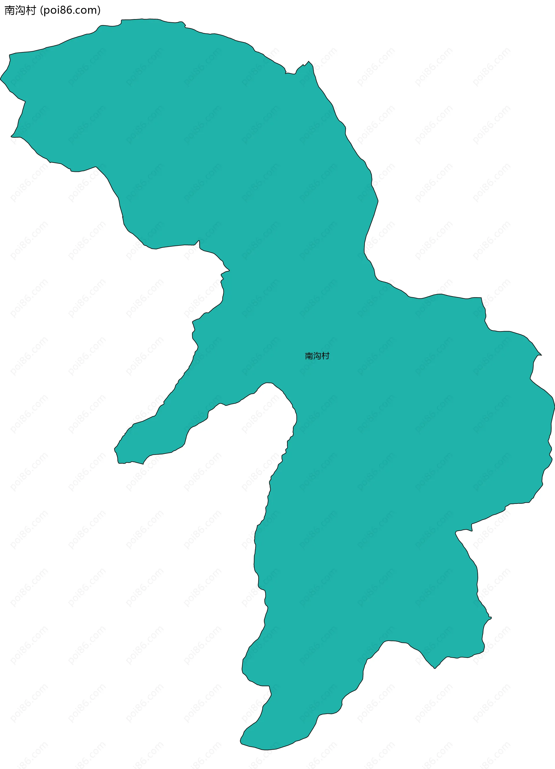 南沟村边界地图