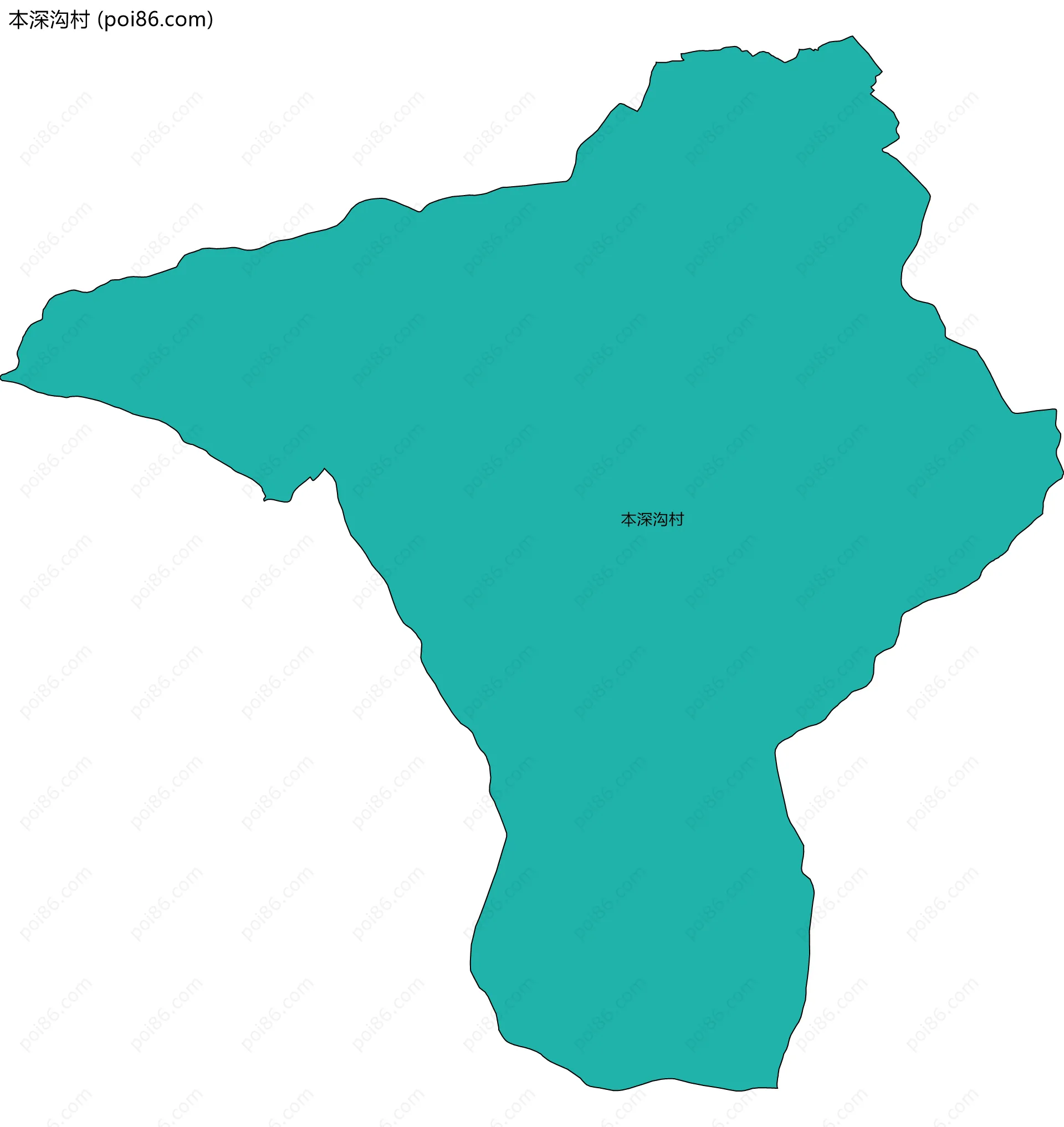 本深沟村边界地图