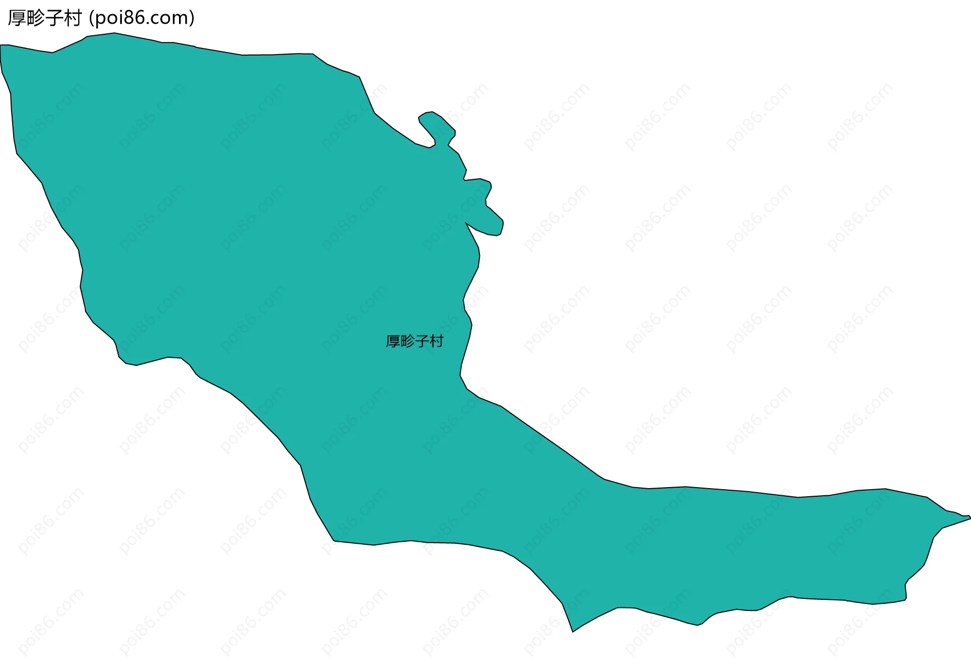 厚畛子村边界地图