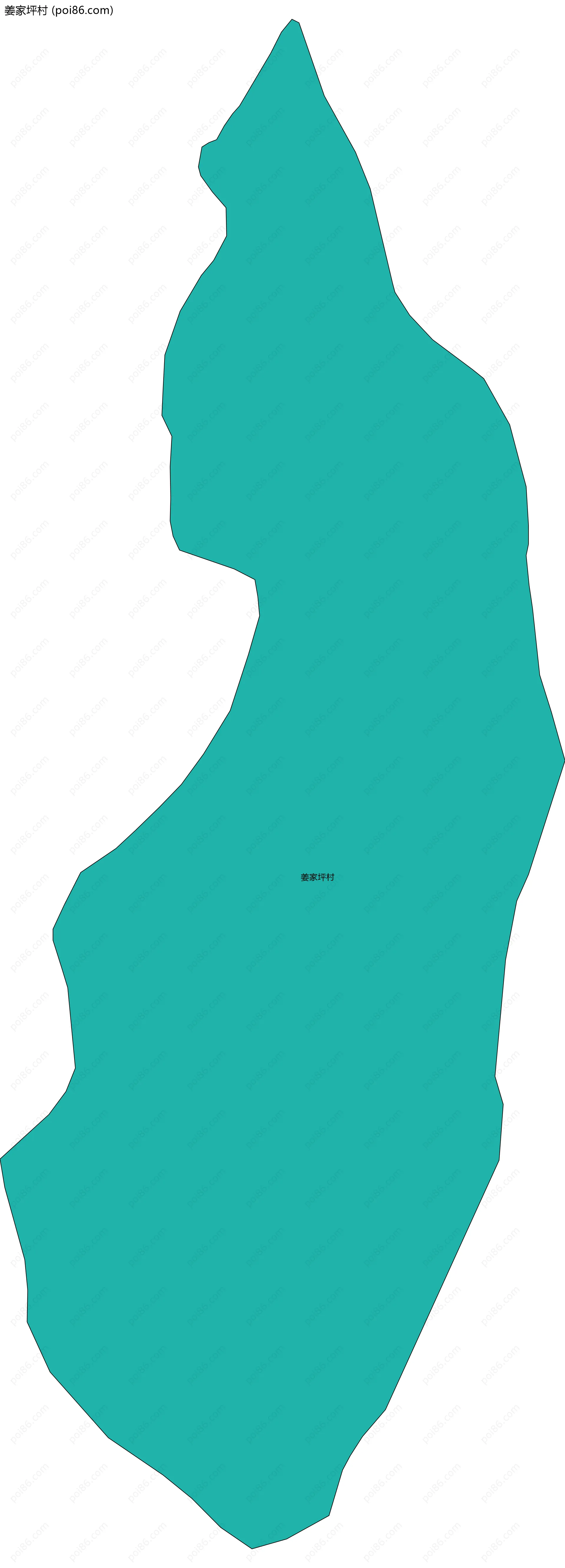 姜家坪村边界地图