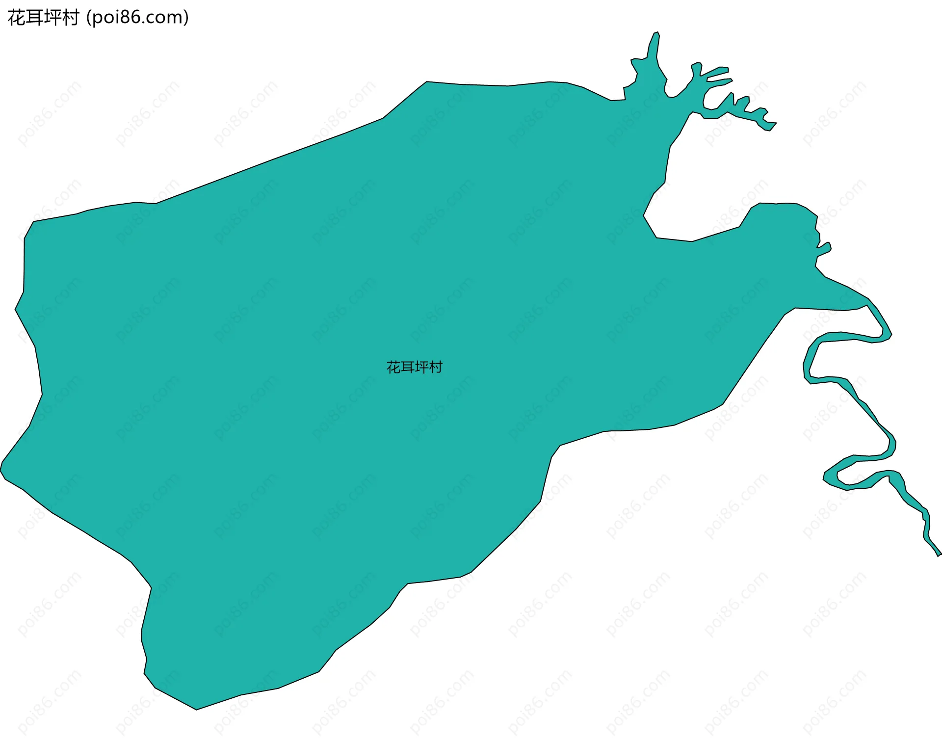 花耳坪村边界地图