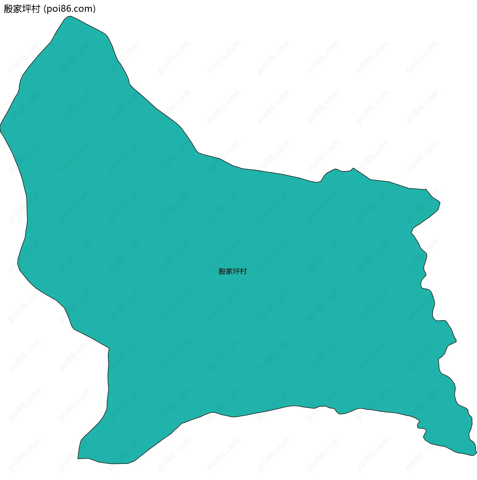 殷家坪村边界地图