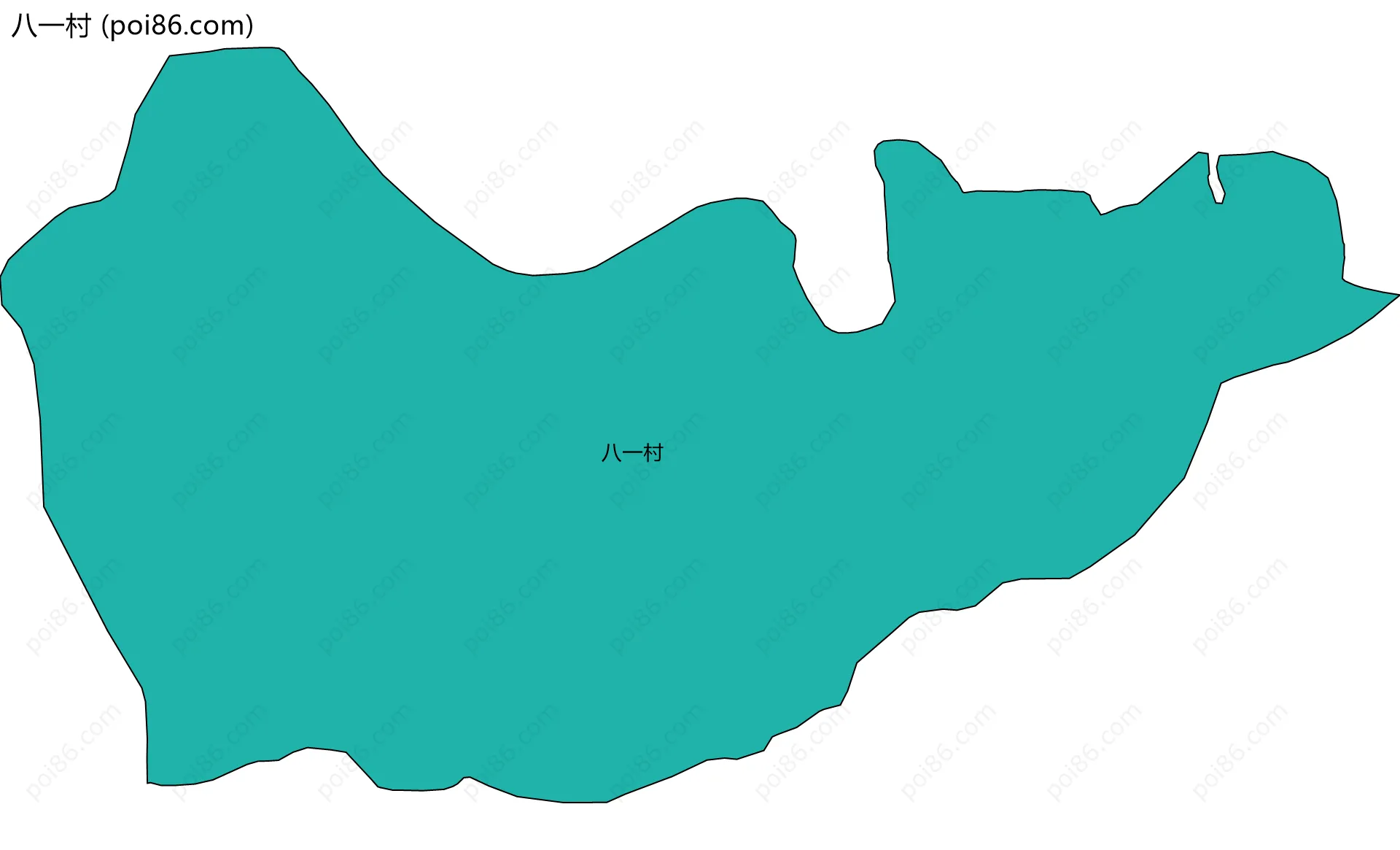 八一村边界地图