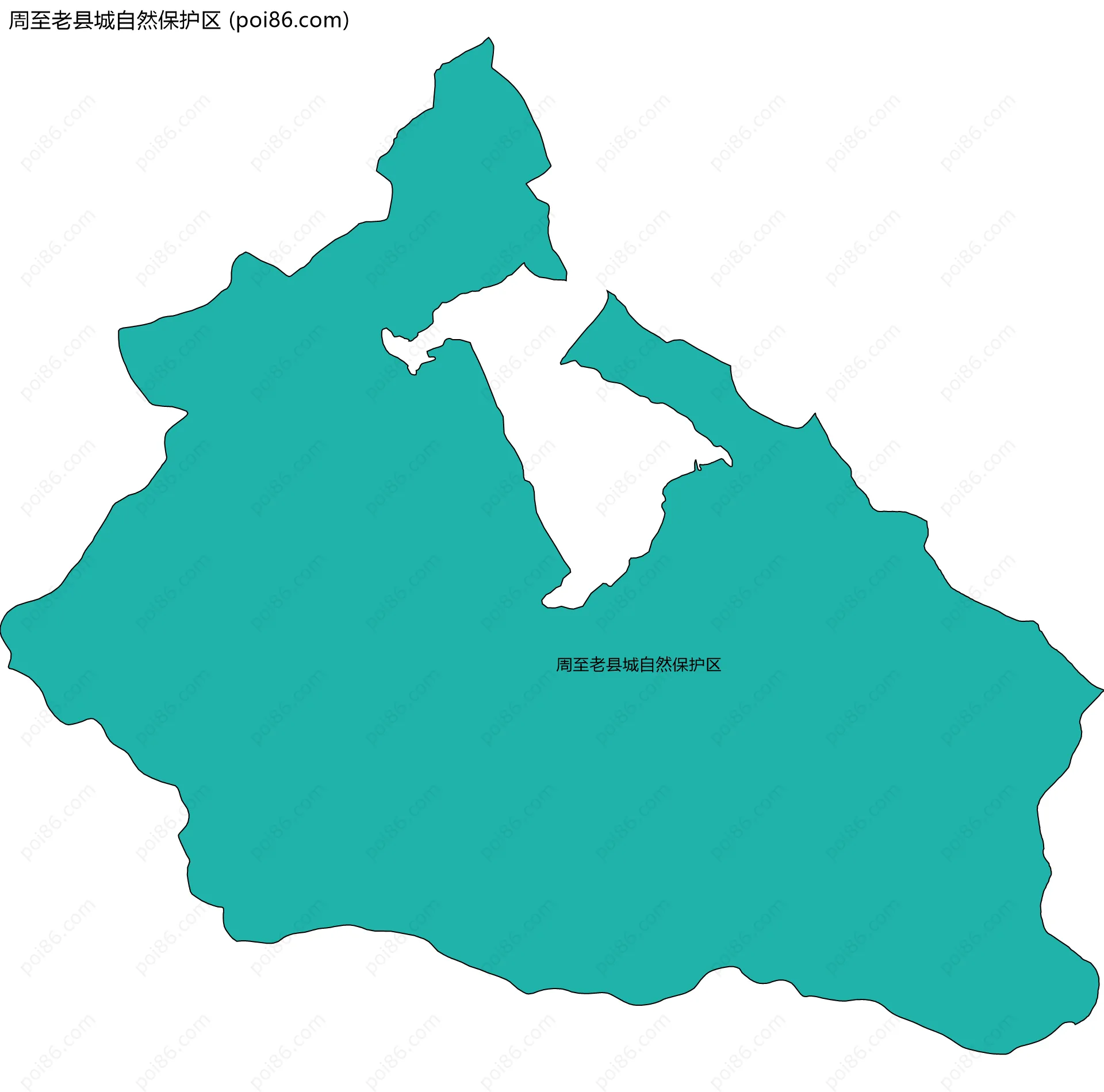 周至老县城自然保护区边界地图