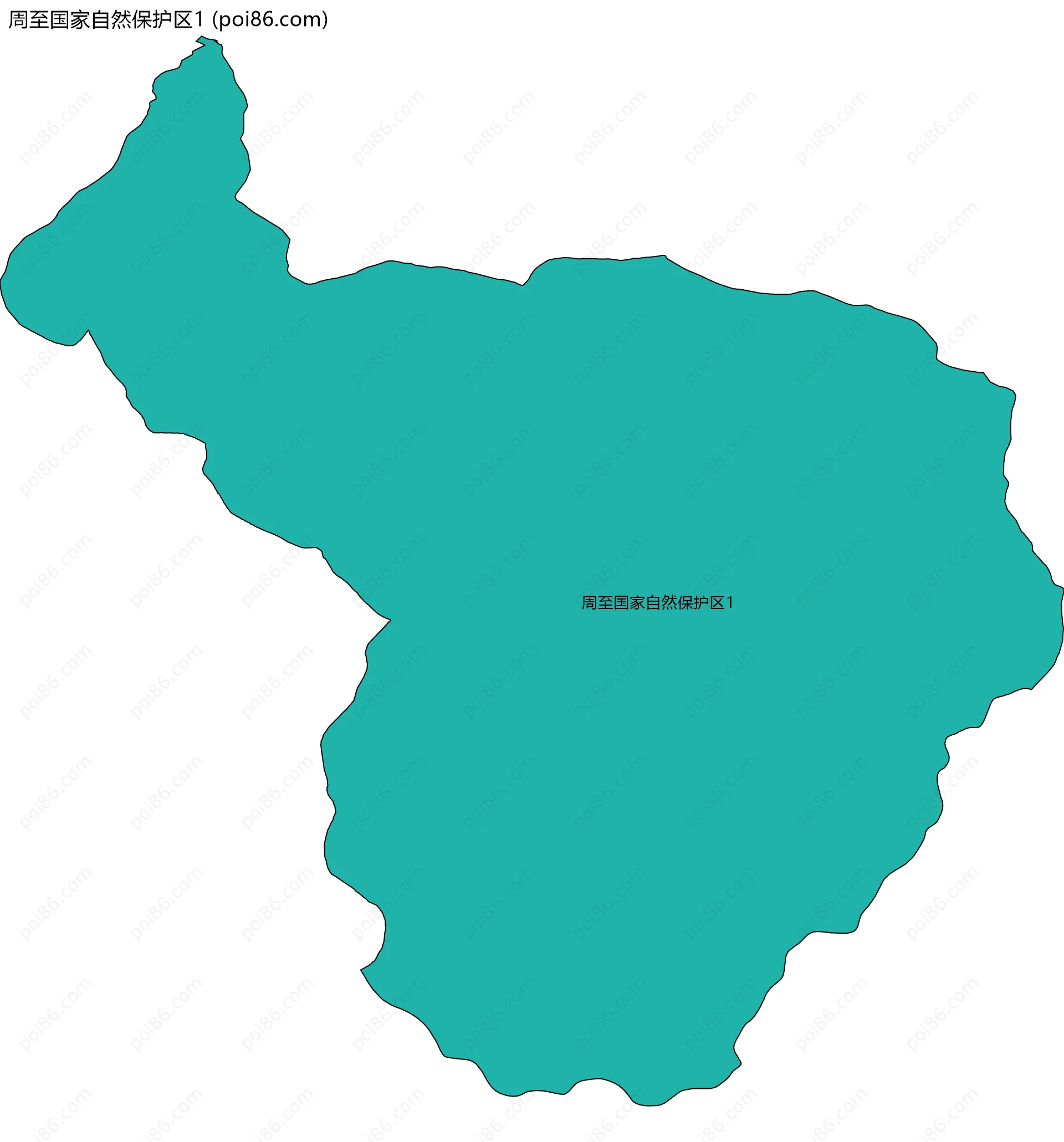 周至国家自然保护区1边界地图