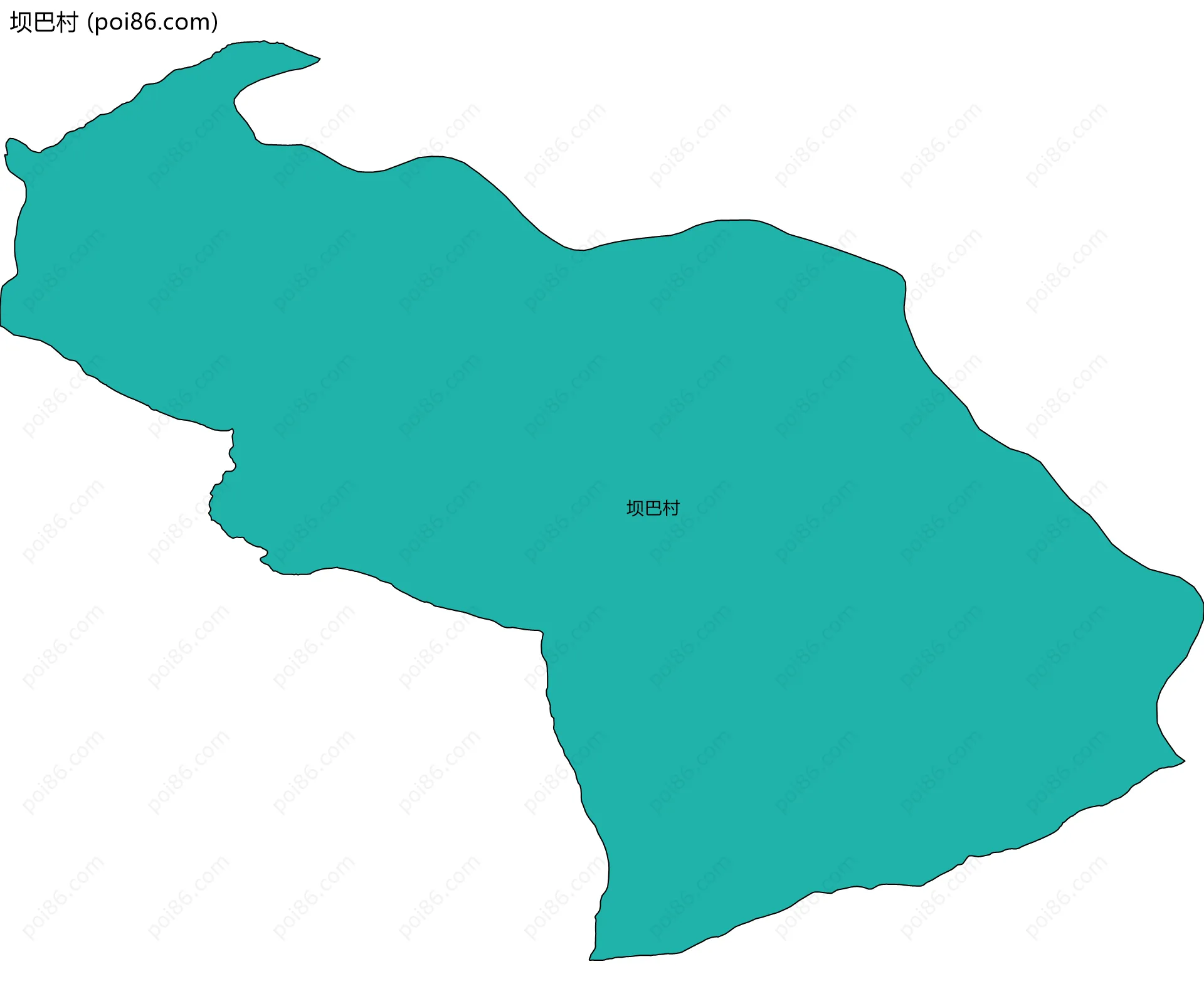 坝巴村边界地图