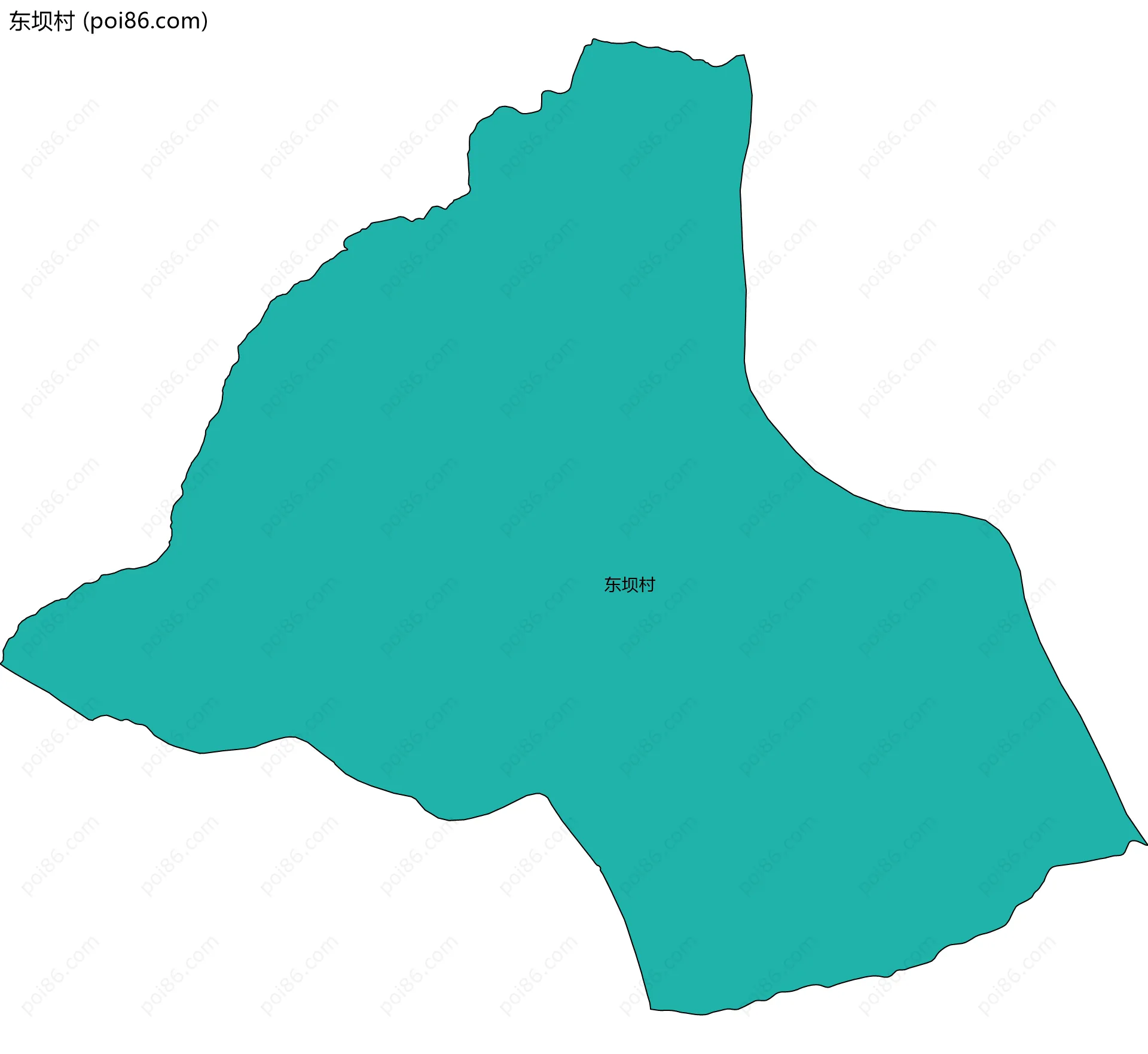 东坝村边界地图