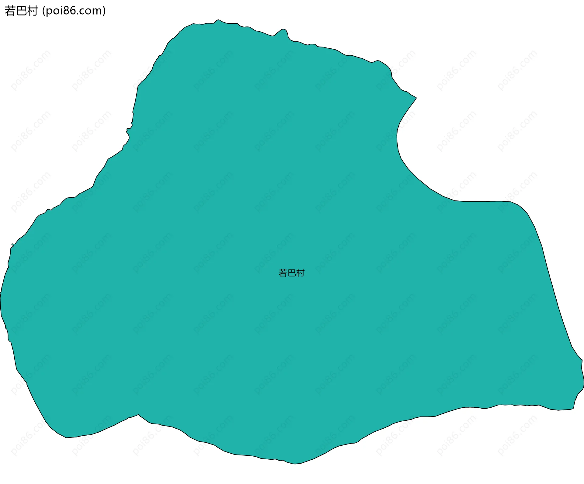 若巴村边界地图
