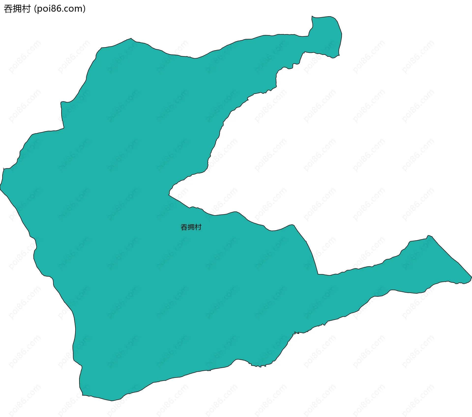 吞拥村边界地图
