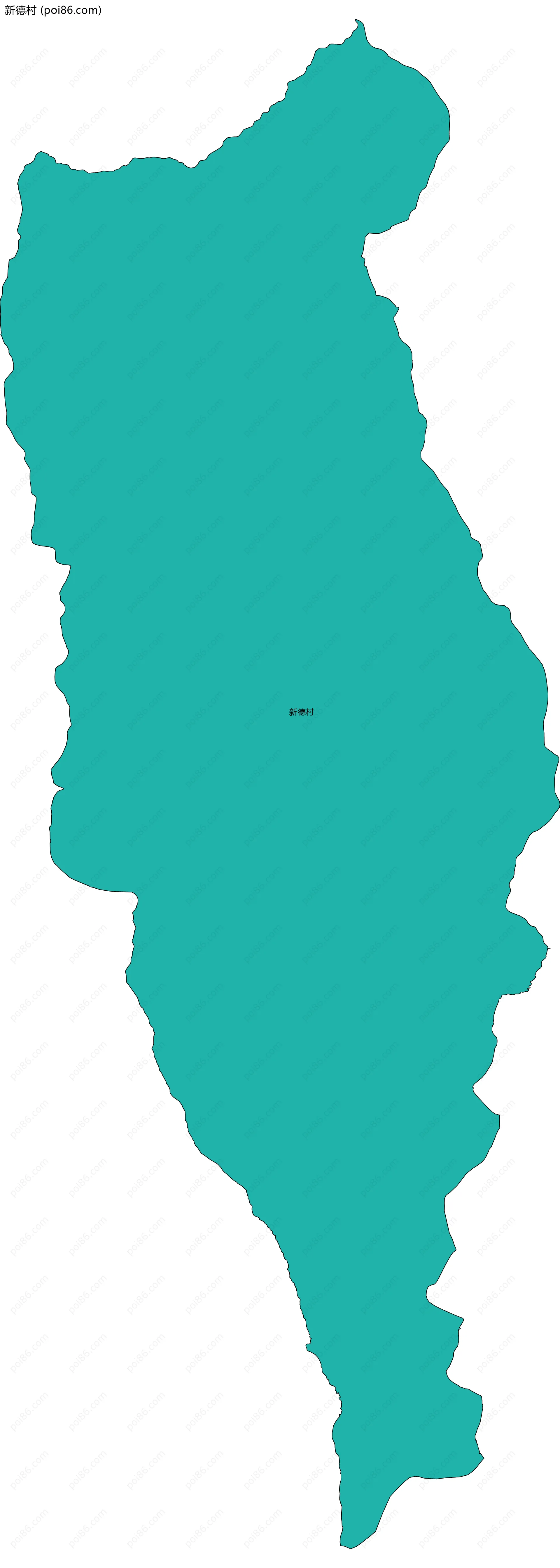 新德村边界地图