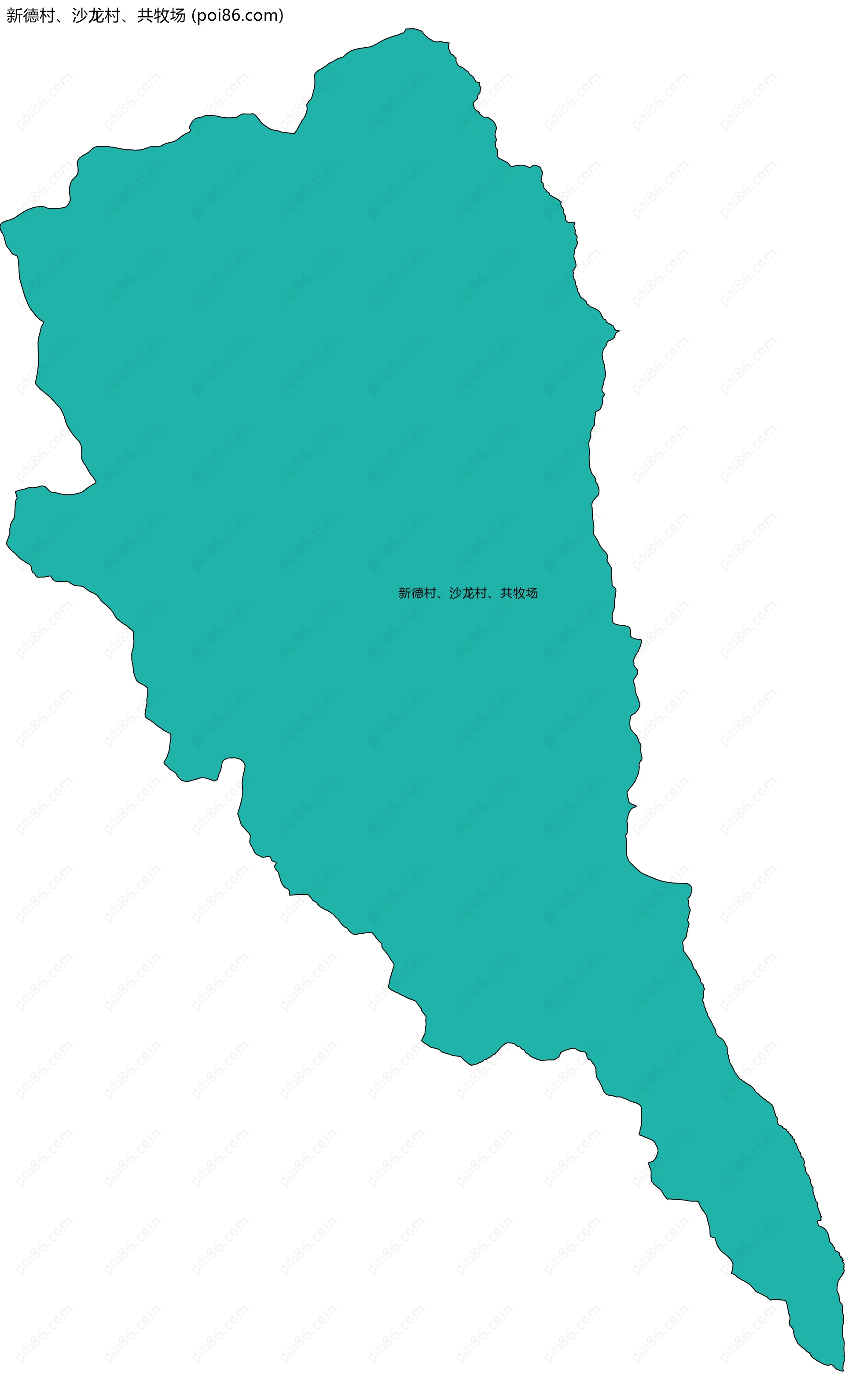 新德村、沙龙村、共牧场边界地图