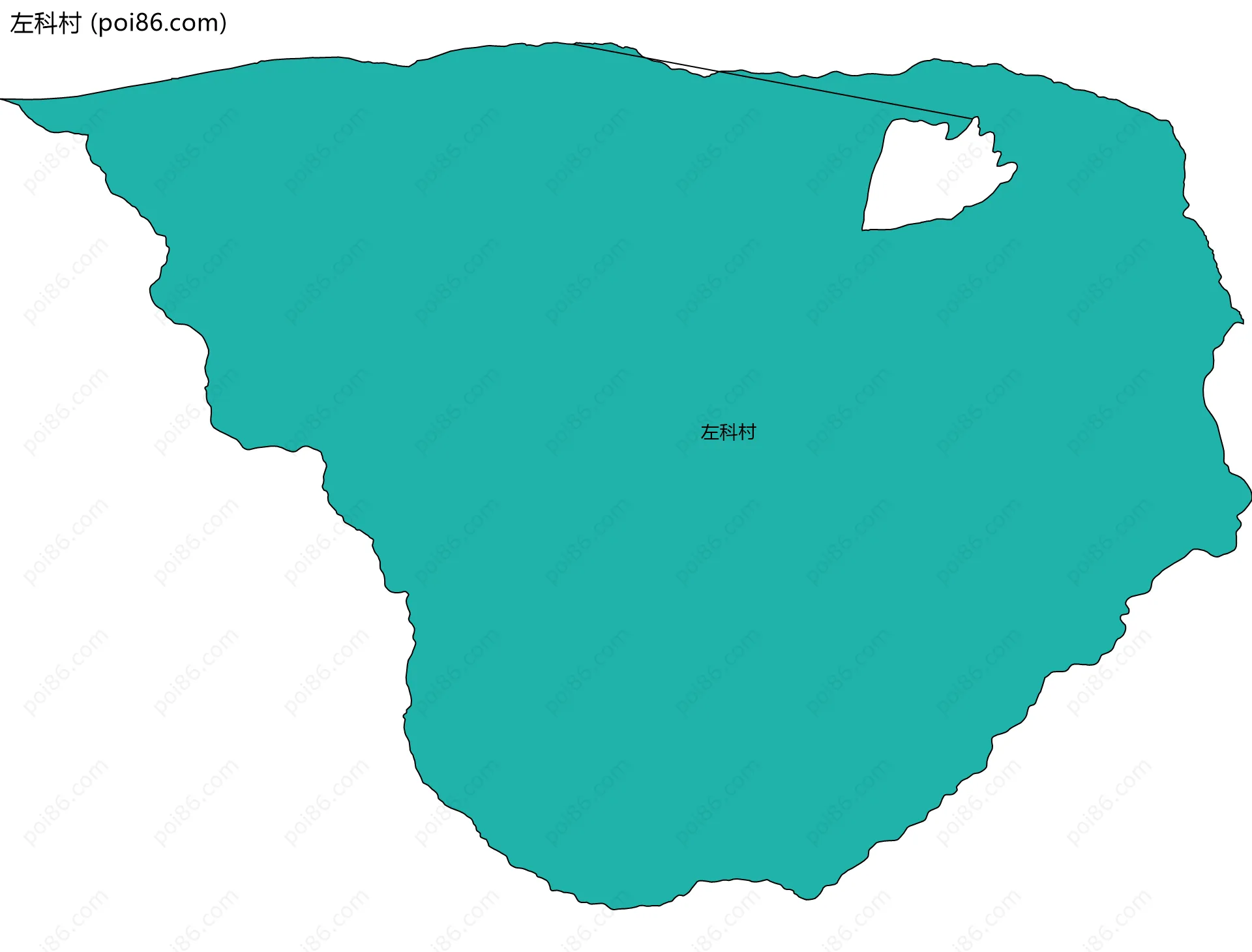 左科村边界地图