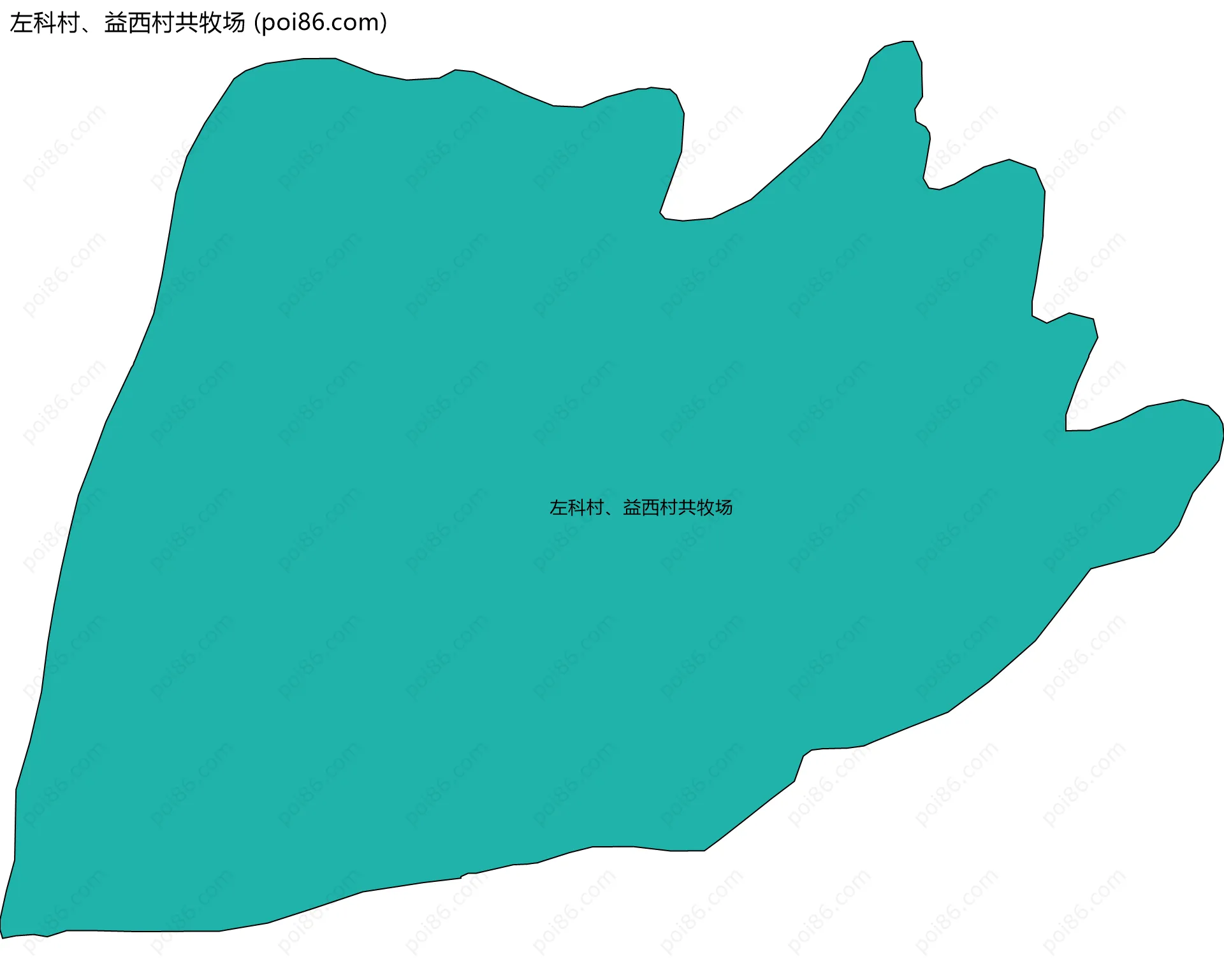 左科村、益西村共牧场边界地图