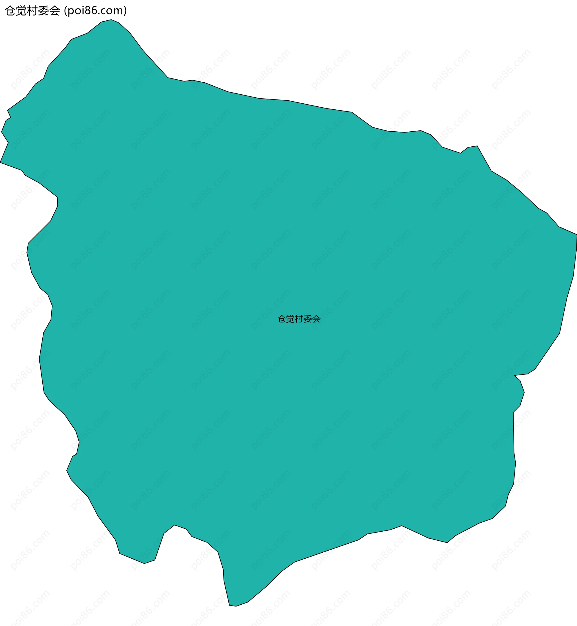 仓觉村委会边界地图