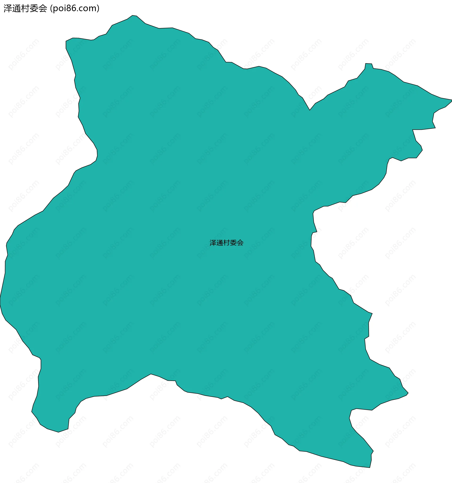 泽通村委会边界地图