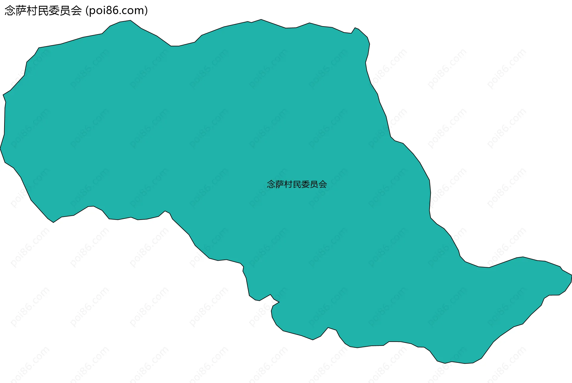 念萨村民委员会边界地图