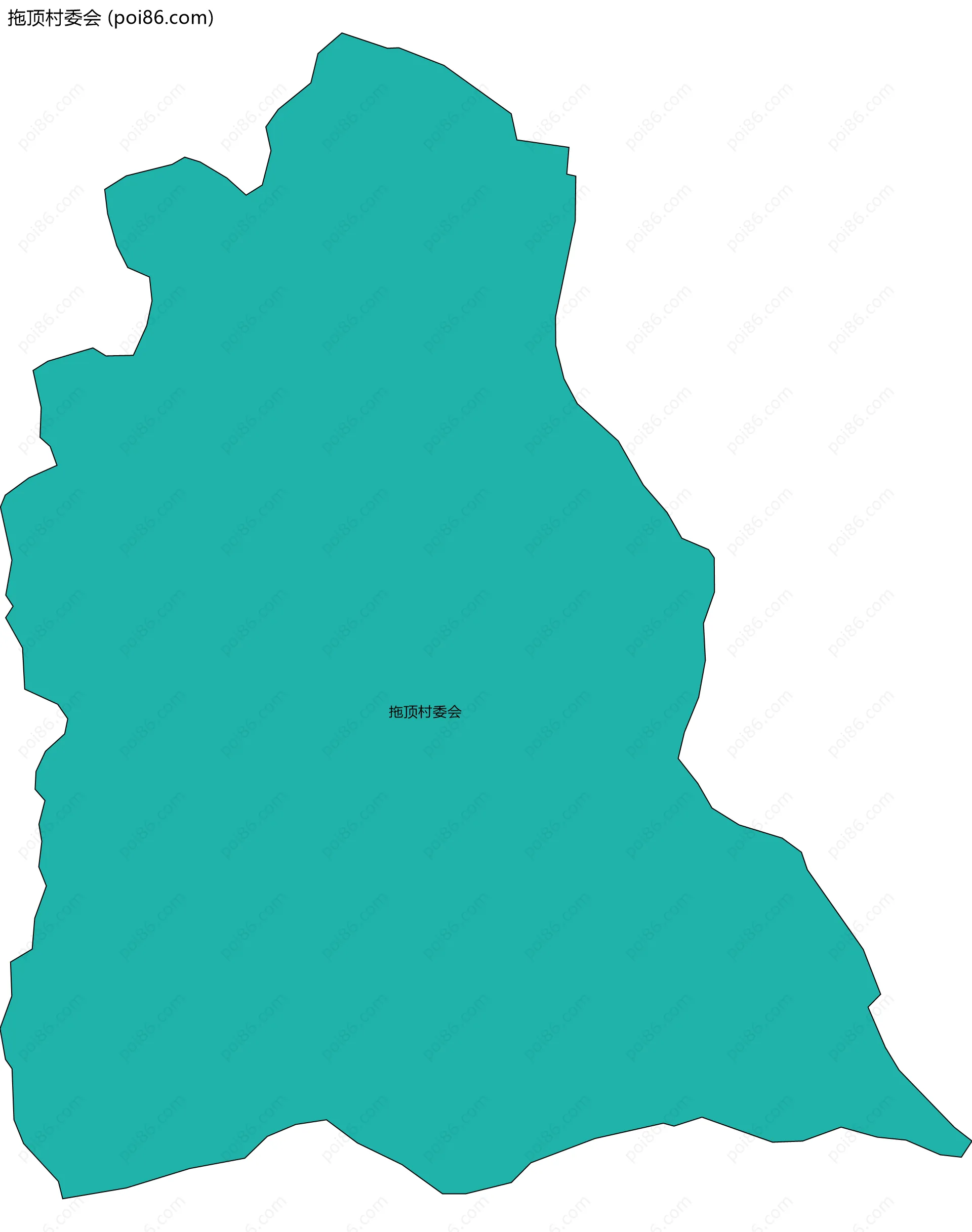 拖顶村委会边界地图