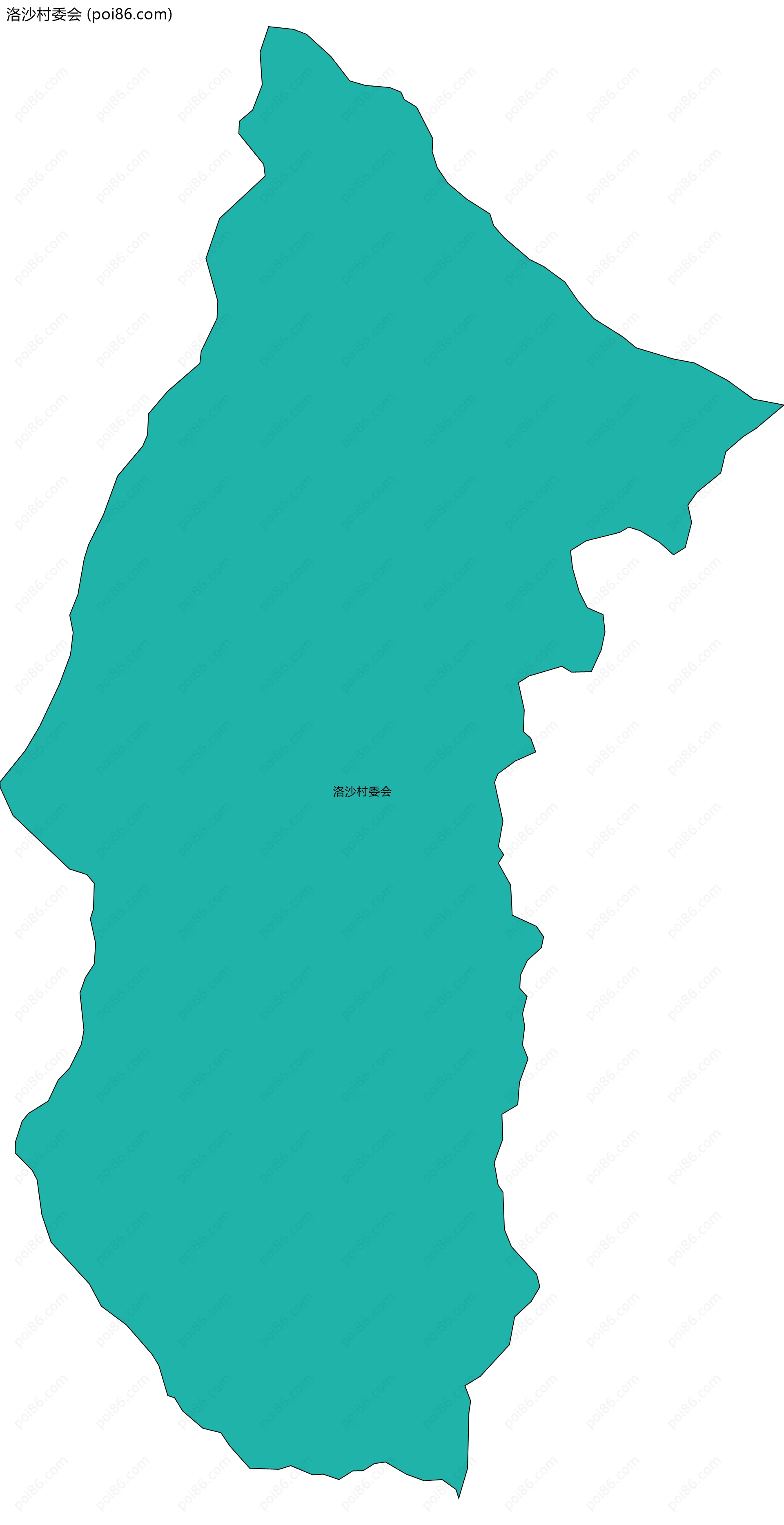 洛沙村委会边界地图
