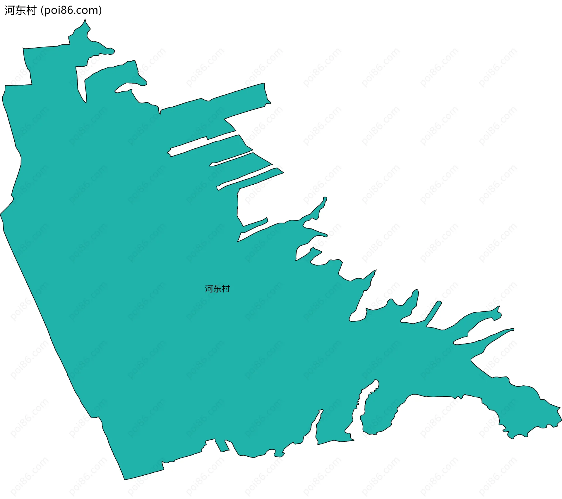 河东村边界地图