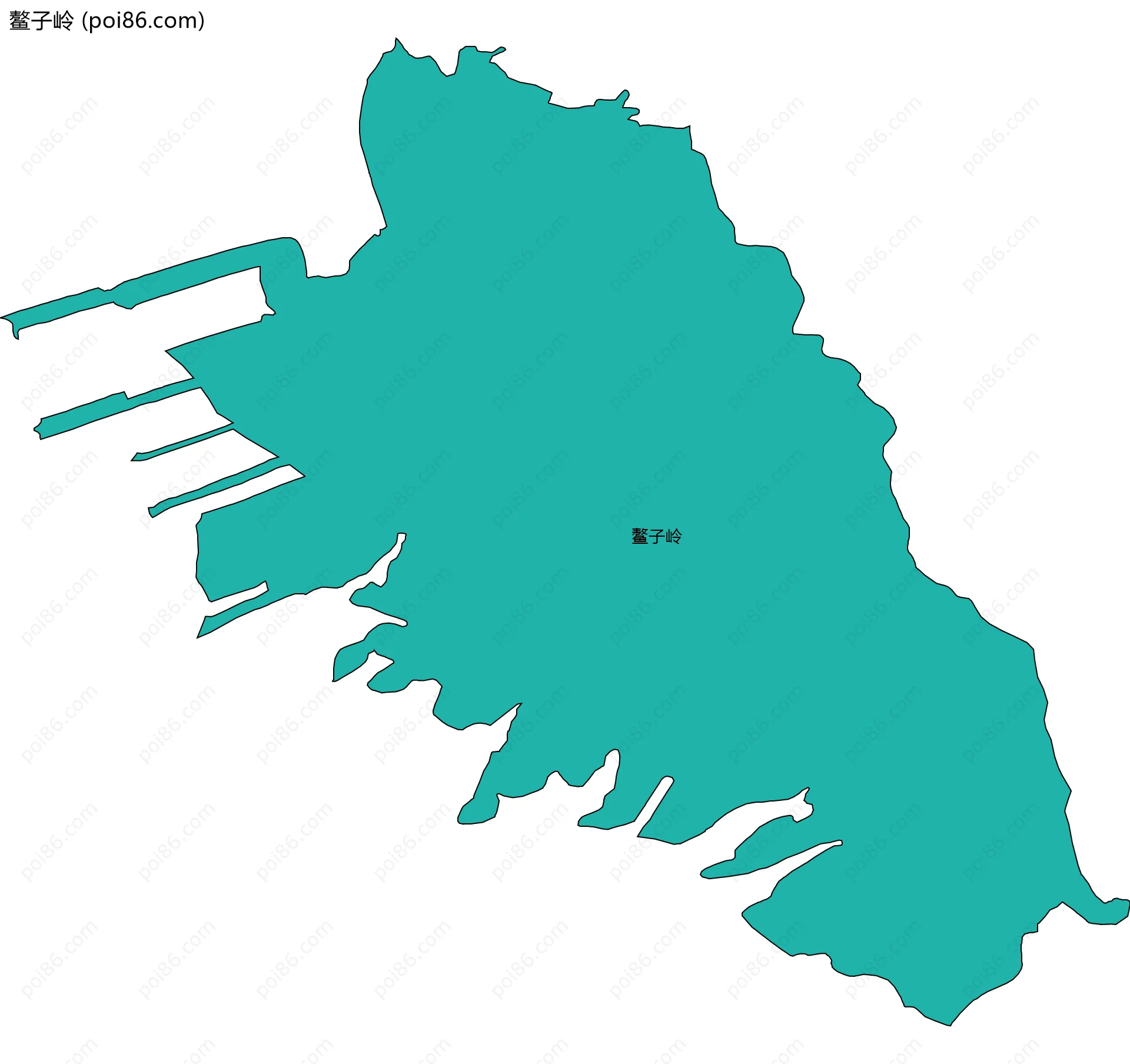 鳌子岭边界地图